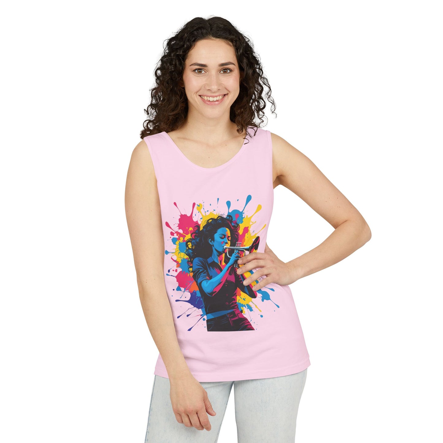 Vibrant Trumpet Musician Tank Top