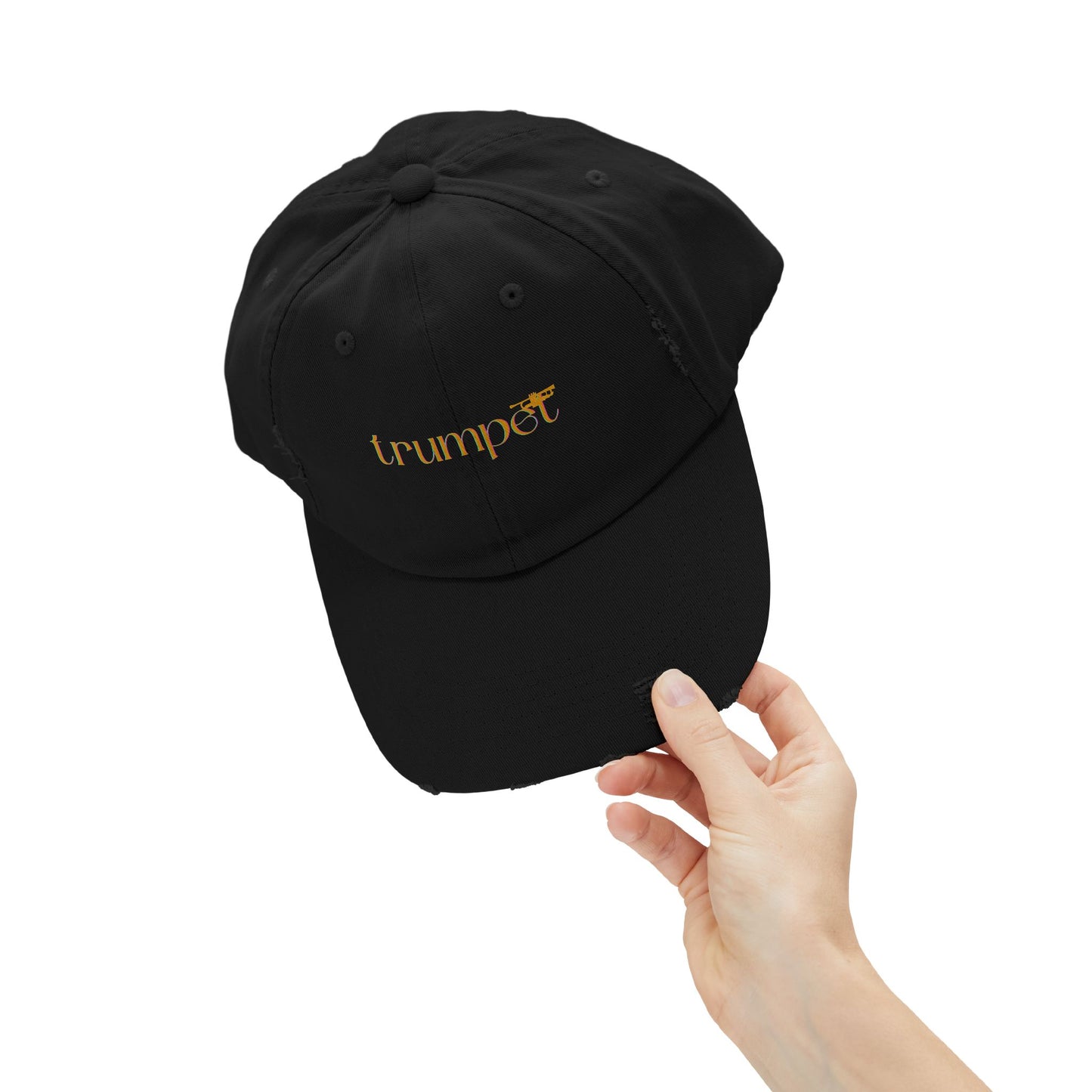 Unisex Distressed Trumpet Cap