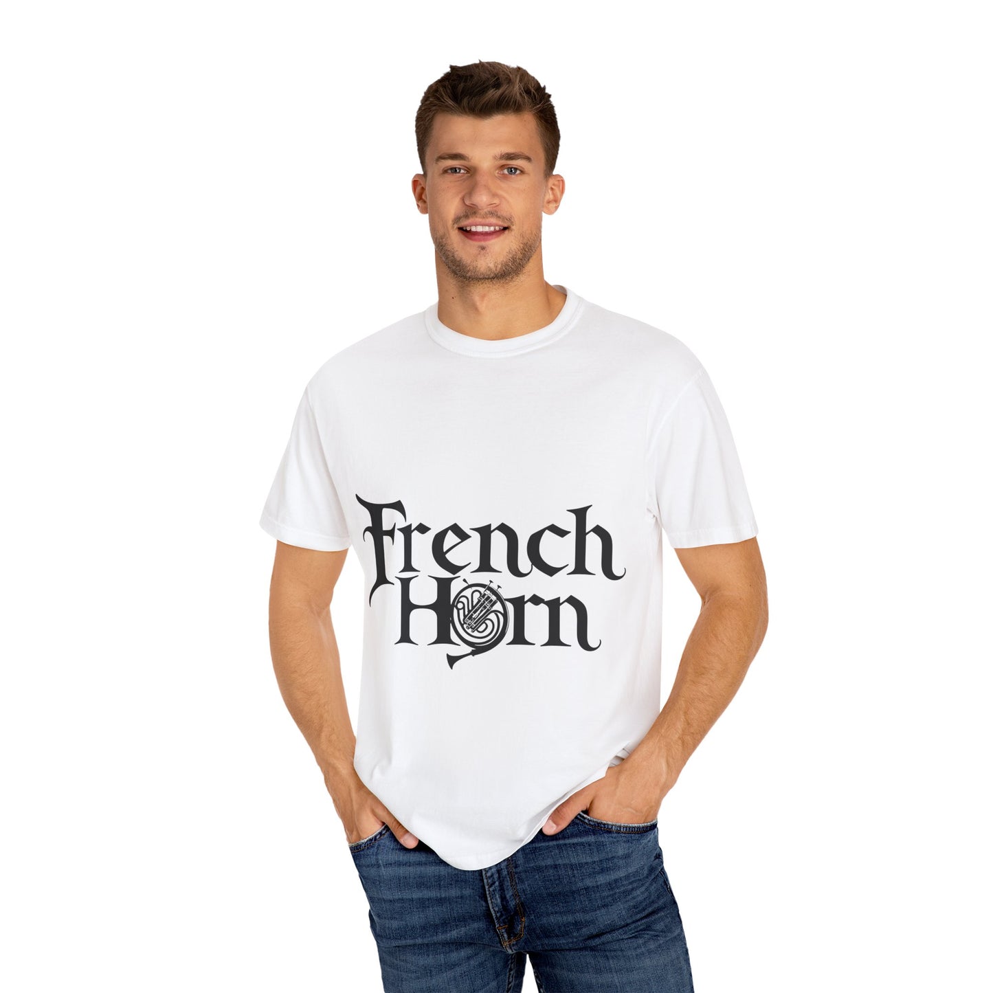 "French Horn" Unisex Garment-Dyed T-shirt