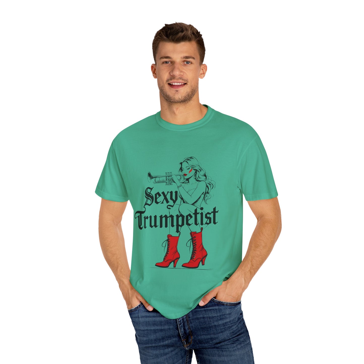 "Sexy Trumpetist" Unisex Garment-Dyed T-shirt