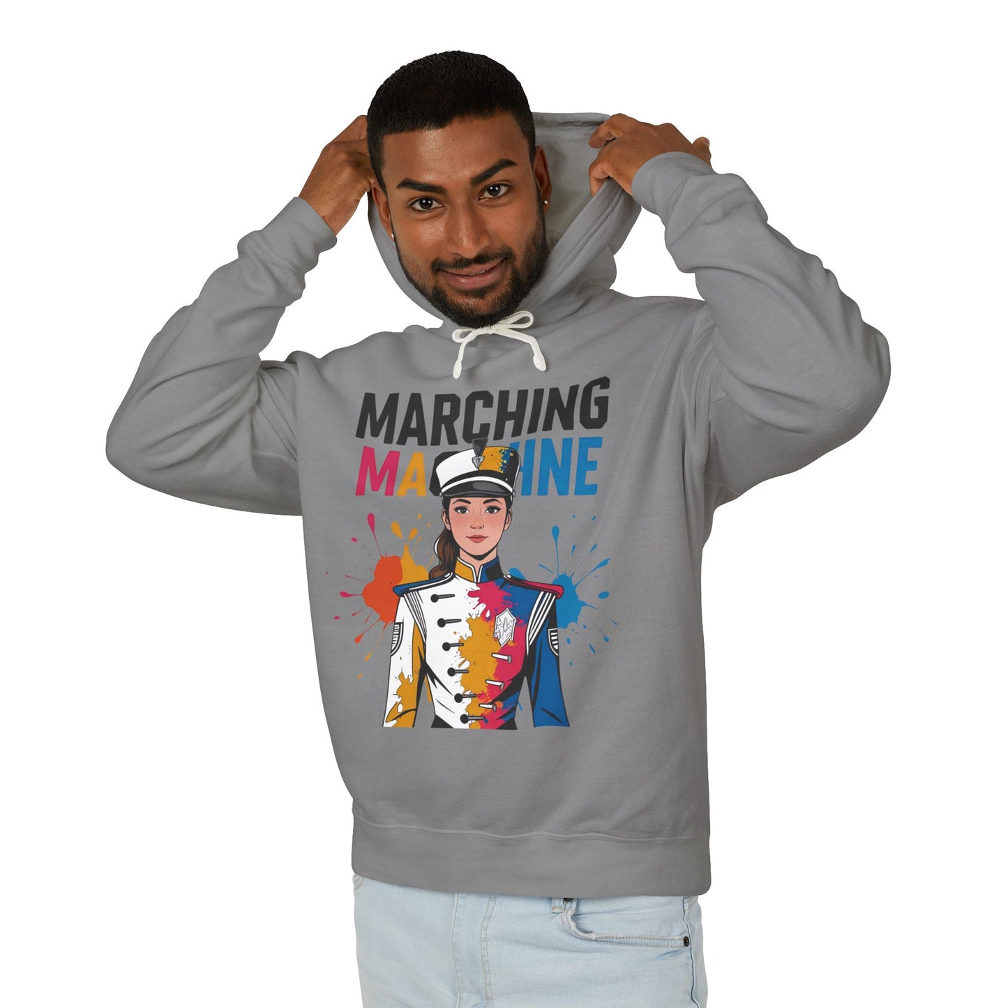 "Marching Machine" Unisex Lightweight Hoodie