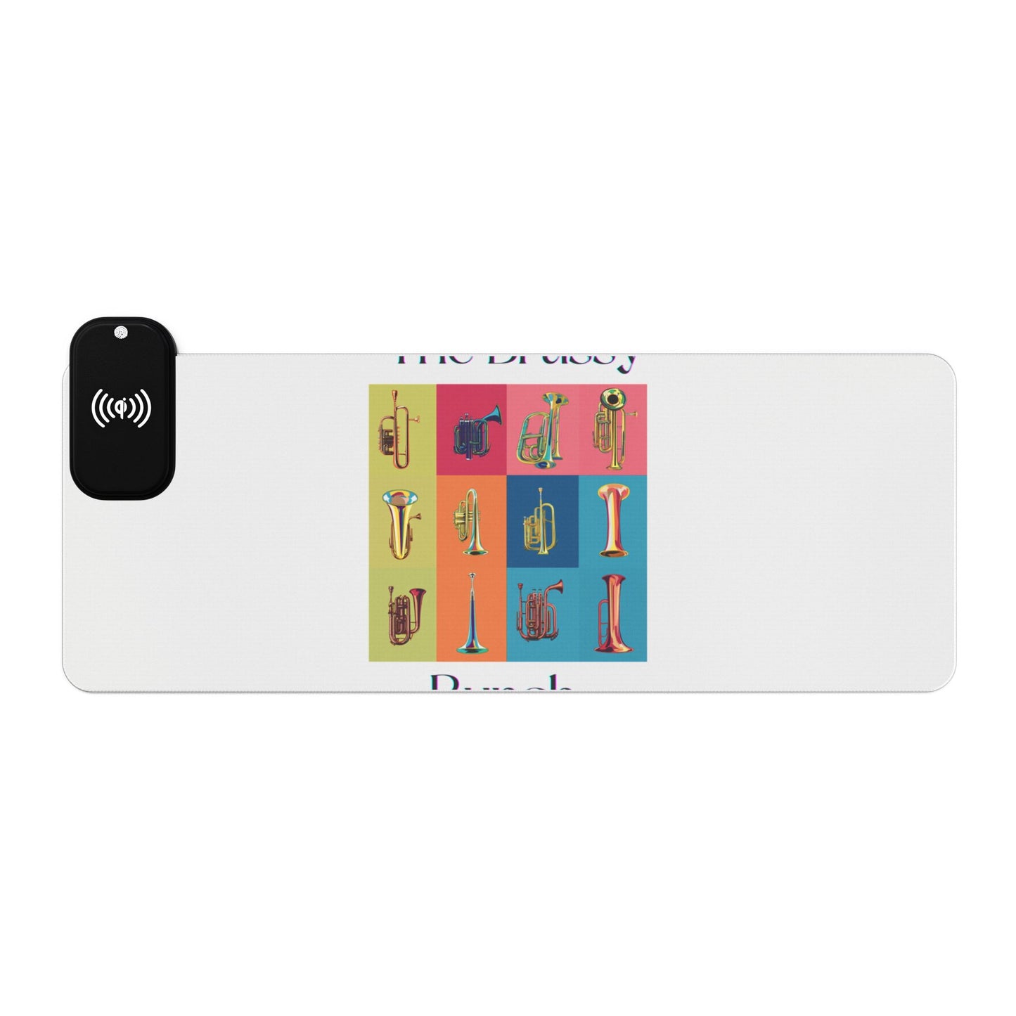 "Brassy Bunch" LED Gaming Mouse Pad, Wireless Charging