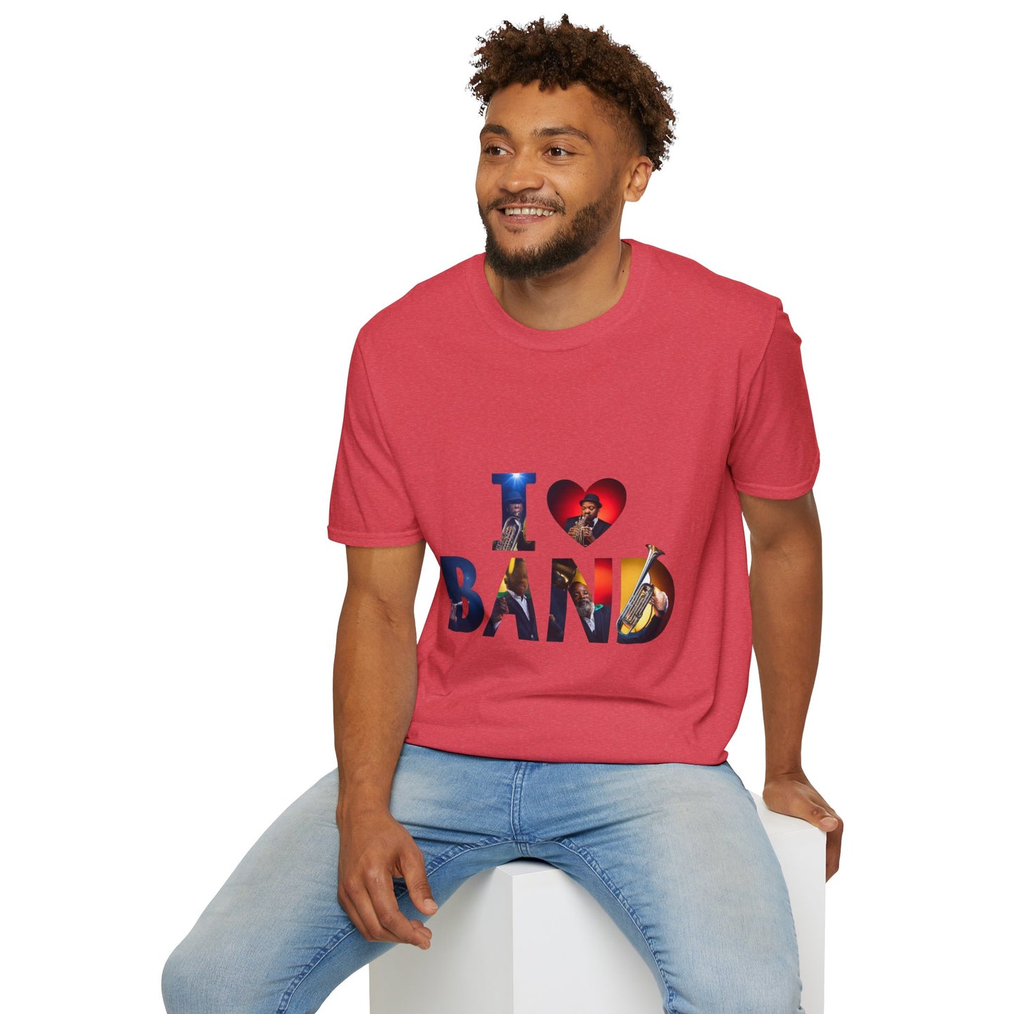 I Love Band Unisex Softstyle T-Shirt