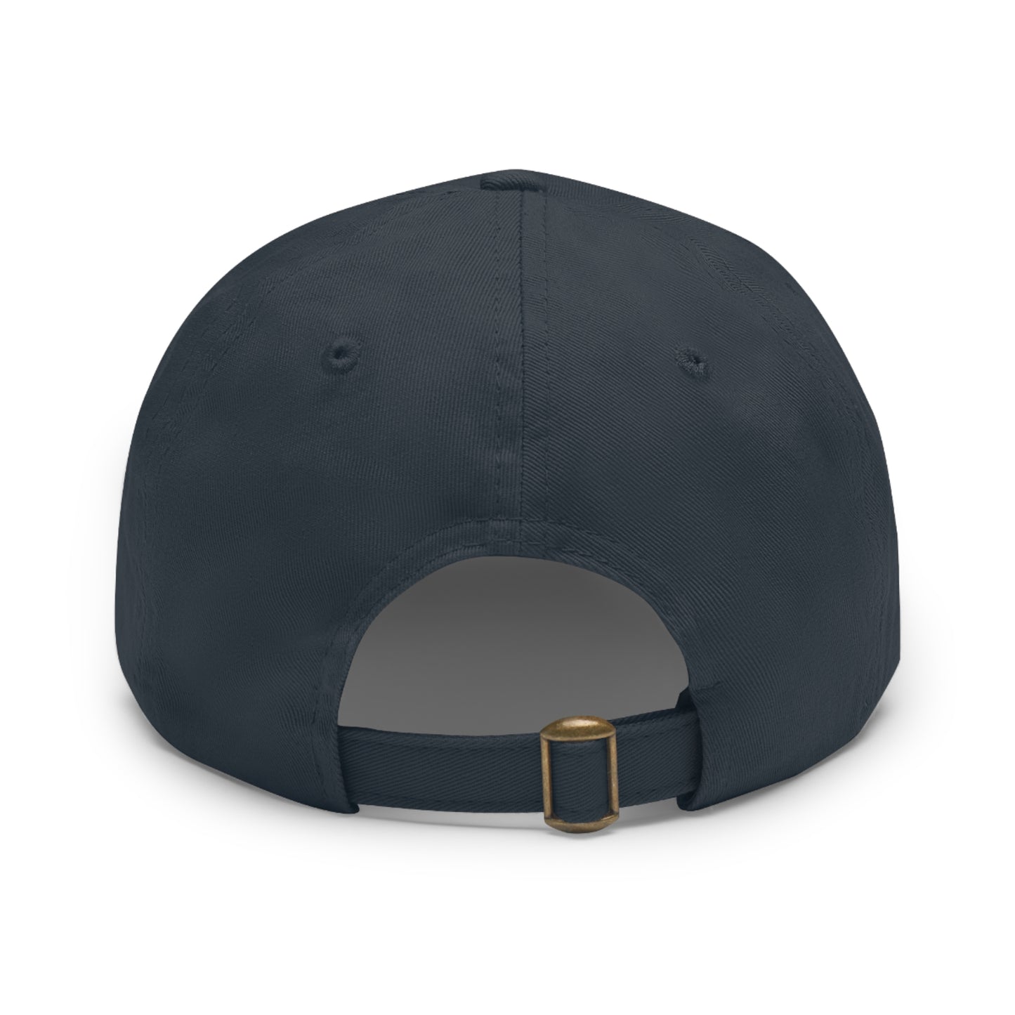 "Trombone" Dad Hat with Leather Patch (Rectangle)