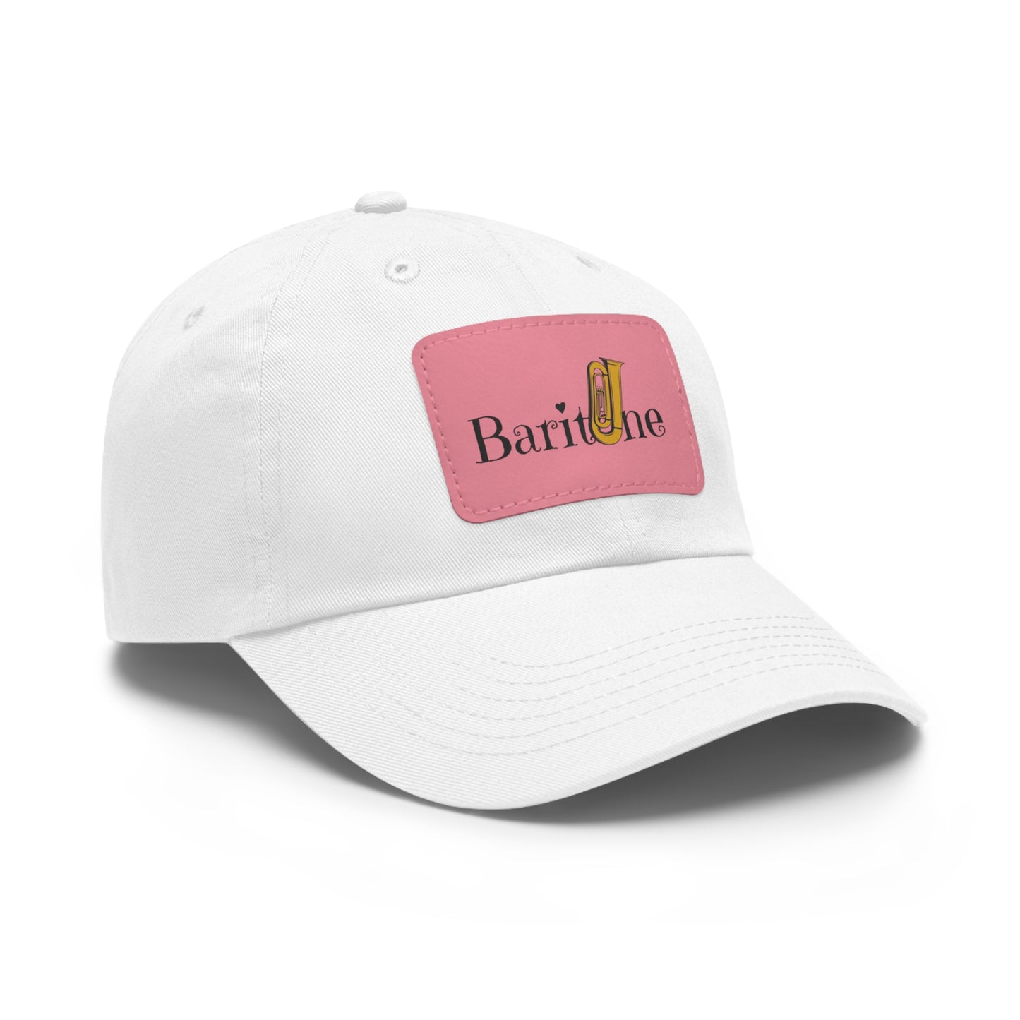 "Baritone" Dad Hat with Leather Patch (Rectangle)