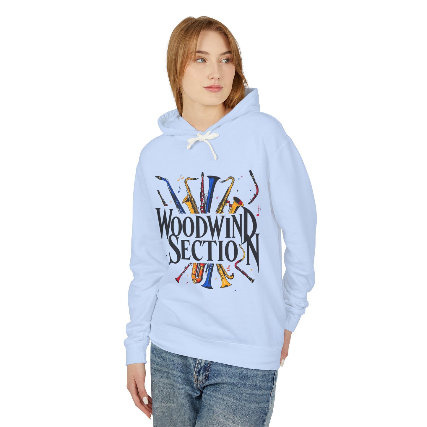 "Woodwind Section" Hooded Unisex Lightweight Sweatshirt