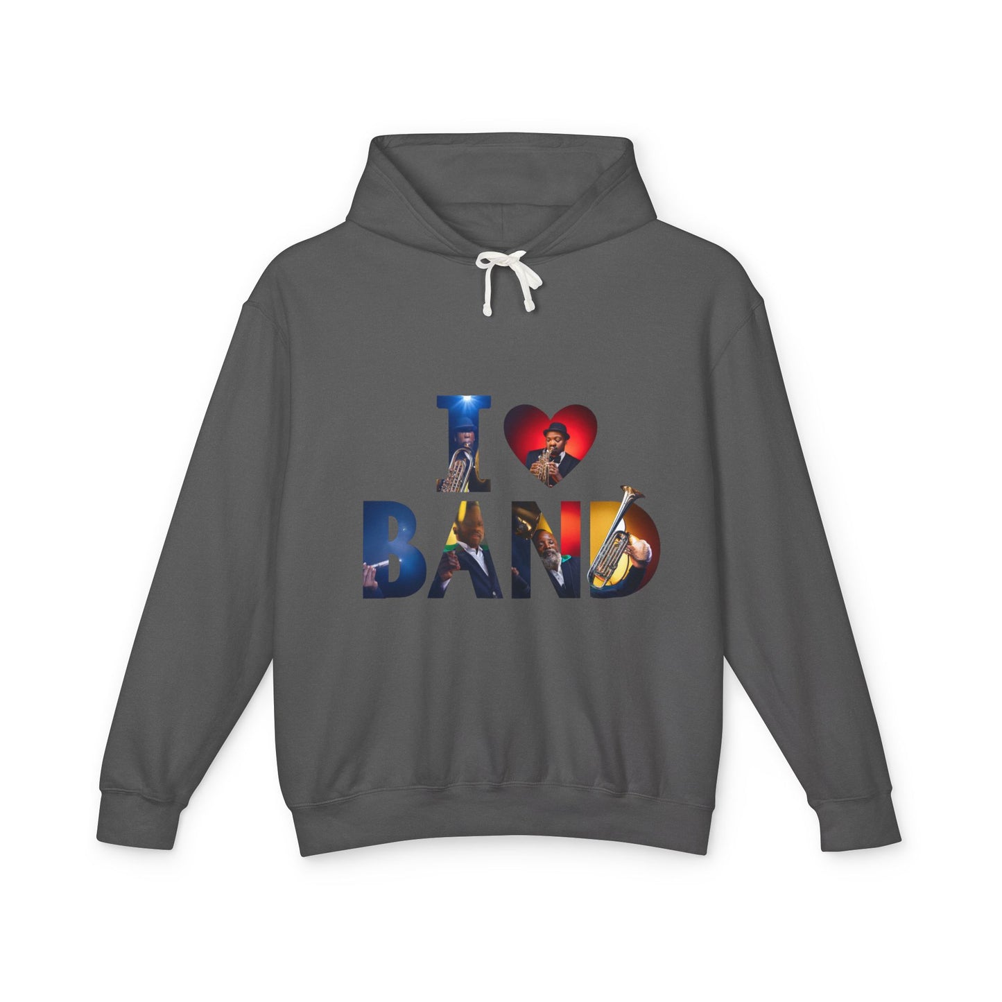 I Love Band Unisex Lightweight Hooded Sweatshirt