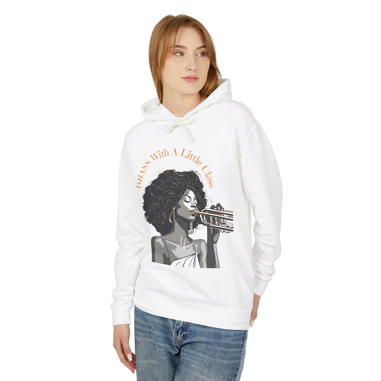 "Brass With Class" Unisex Lightweight Hooded Sweatshirt