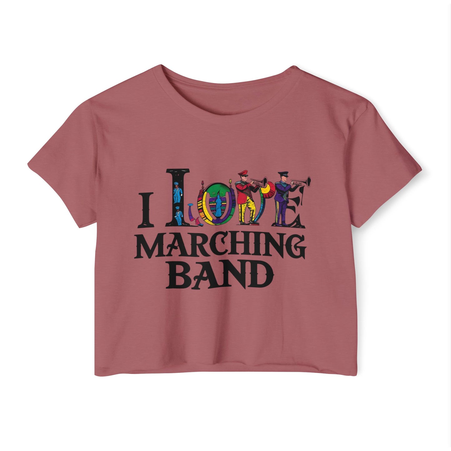 "I Love Marching Band" Festival Crop Top