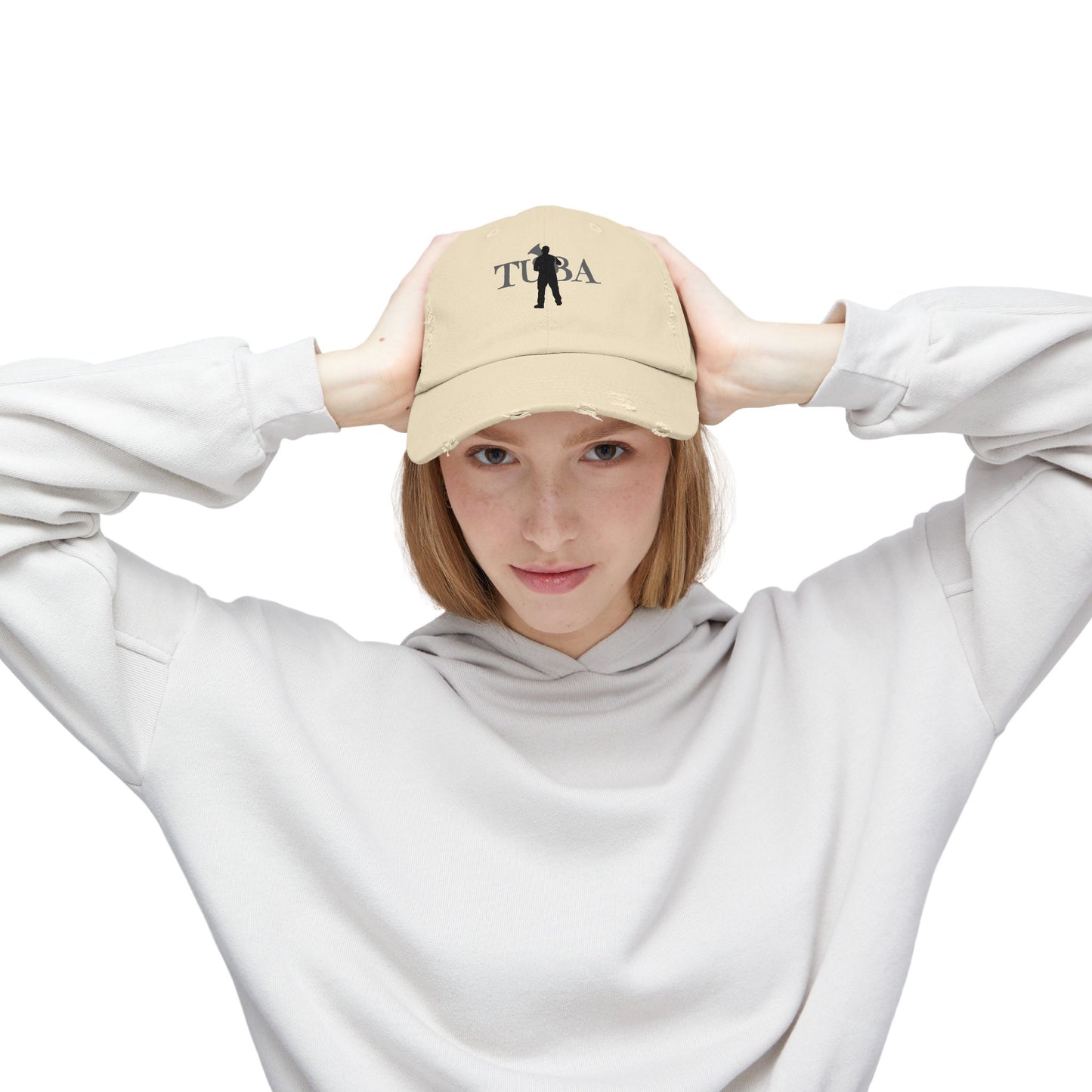 Unisex Tuba Distressed Cap