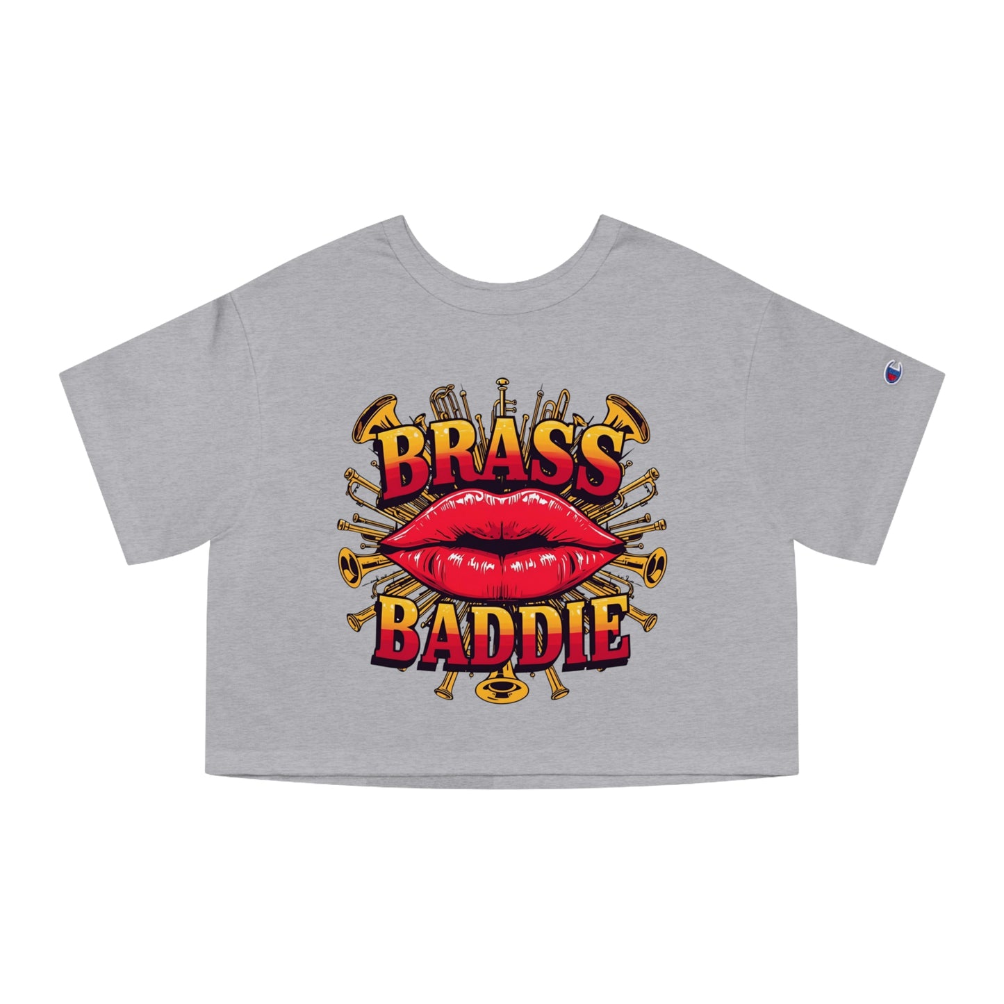 "Brass Baddie" Vintage Champion Cropped T-Shirt