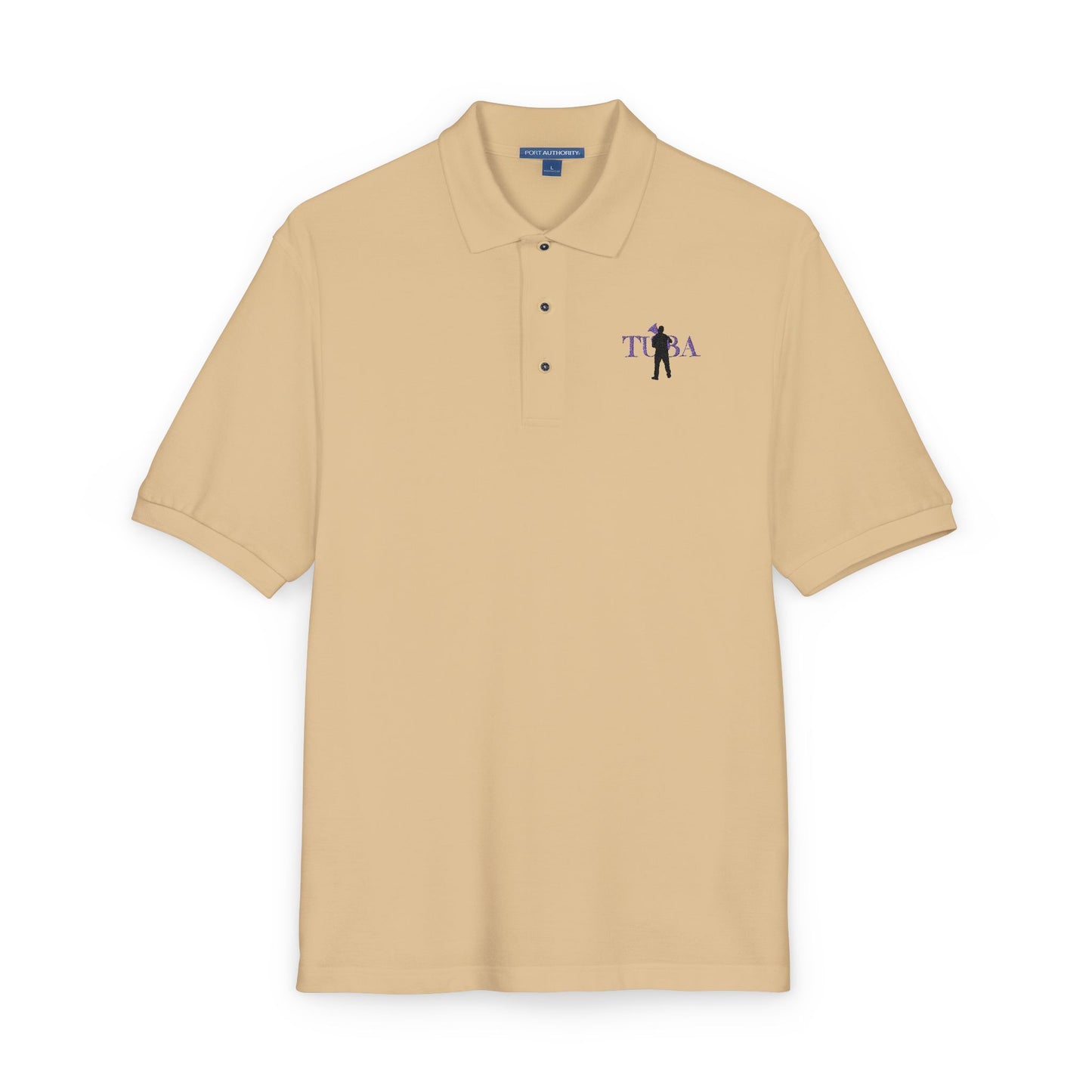 "Tuba" Embroidered Unisex Casual Polo Shirt