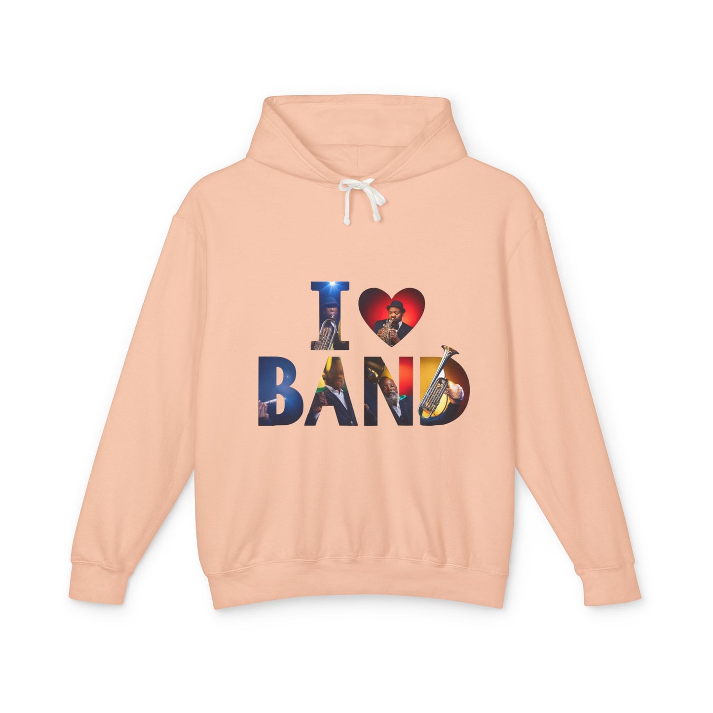 I Love Band Unisex Lightweight Hooded Sweatshirt