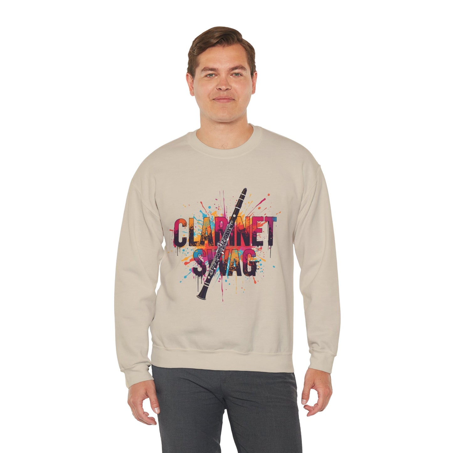 "Clarinet Swag" Colorful Unisex Crewneck Sweatshirt