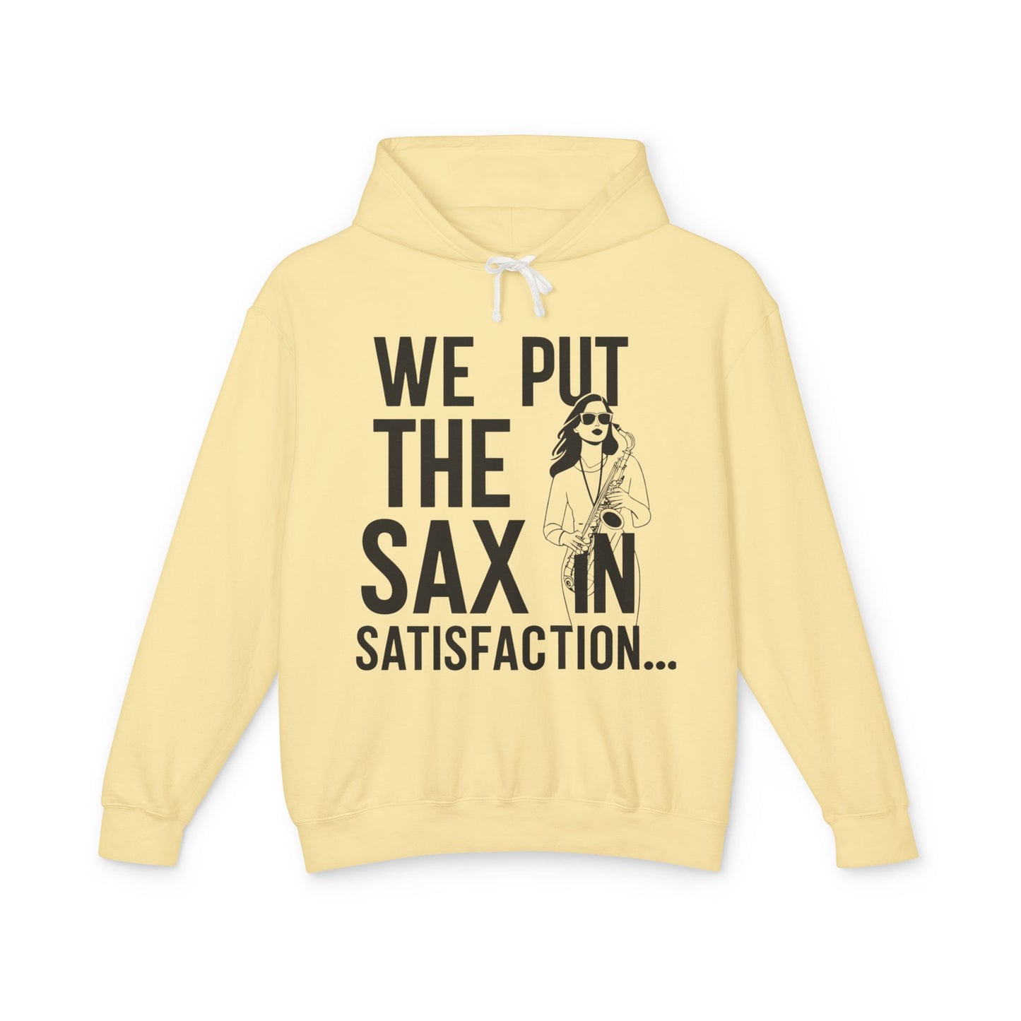 "Sax In Satisfaction" Unisex Lightweight Hooded Sweatshirt