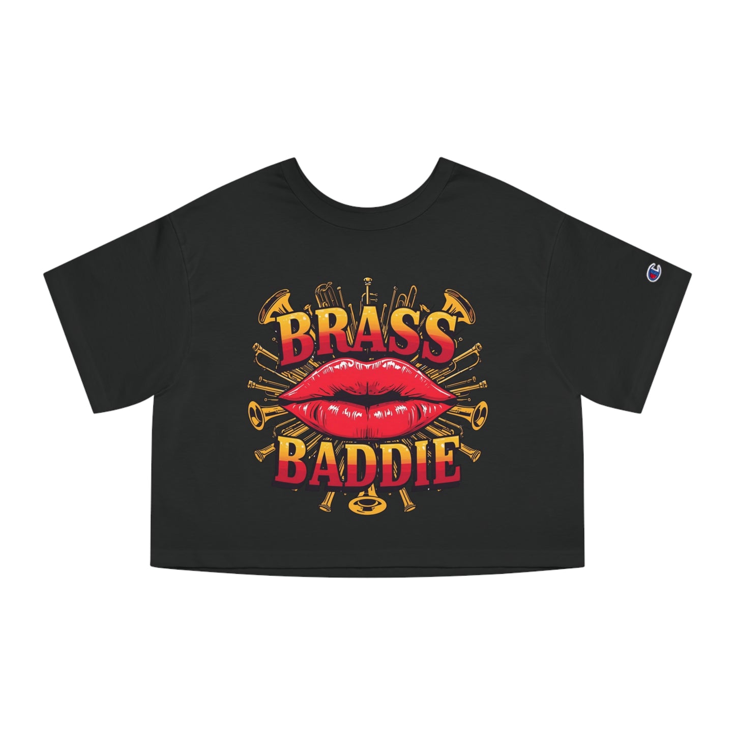 "Brass Baddie" Vintage Champion Cropped T-Shirt