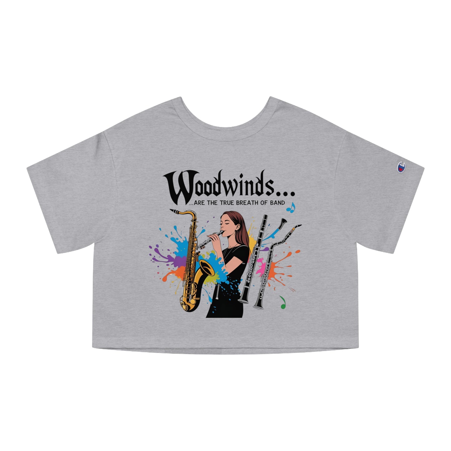 "Woodwinds Music Lover" Champion Cropped T-Shirt