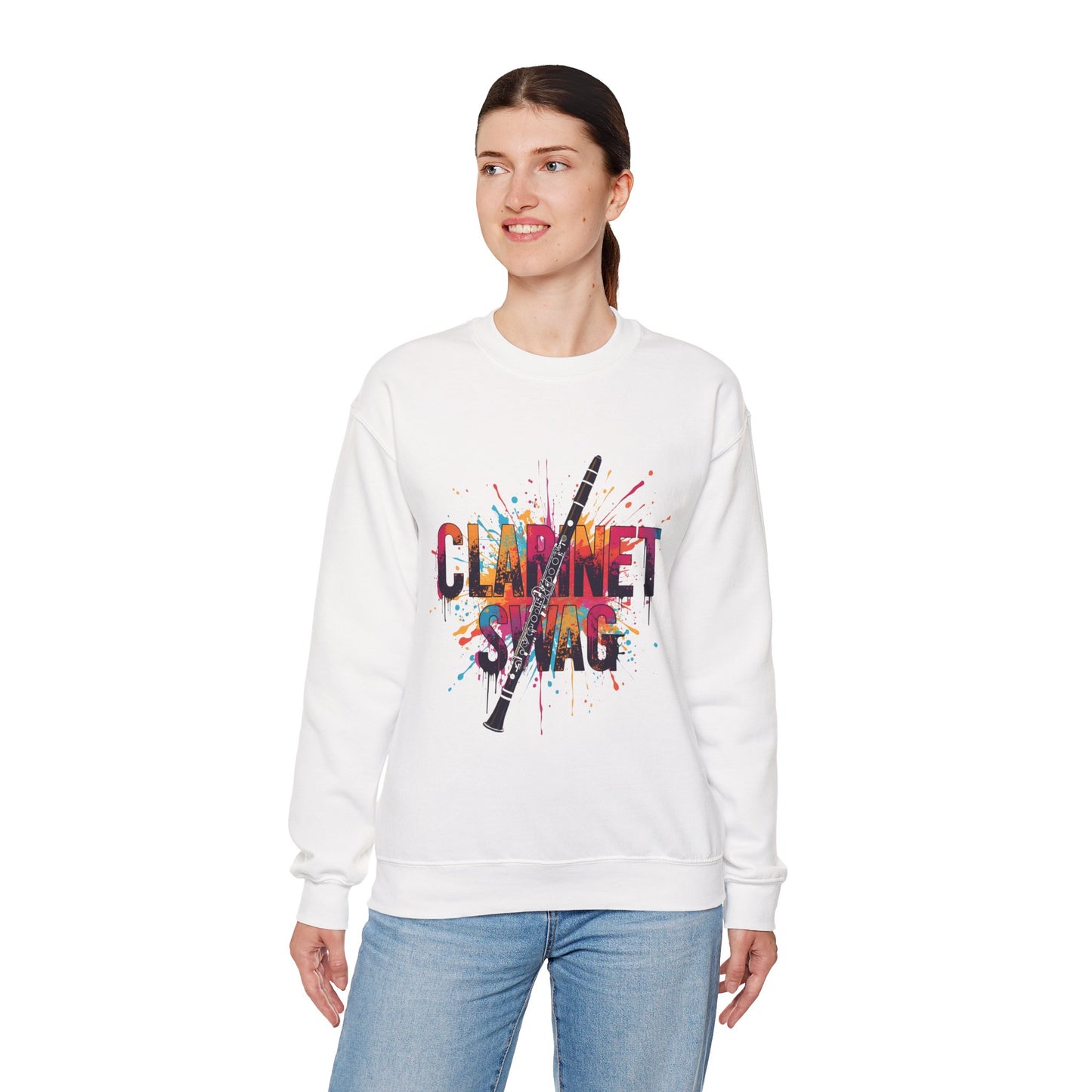 "Clarinet Swag" Colorful Unisex Crewneck Sweatshirt