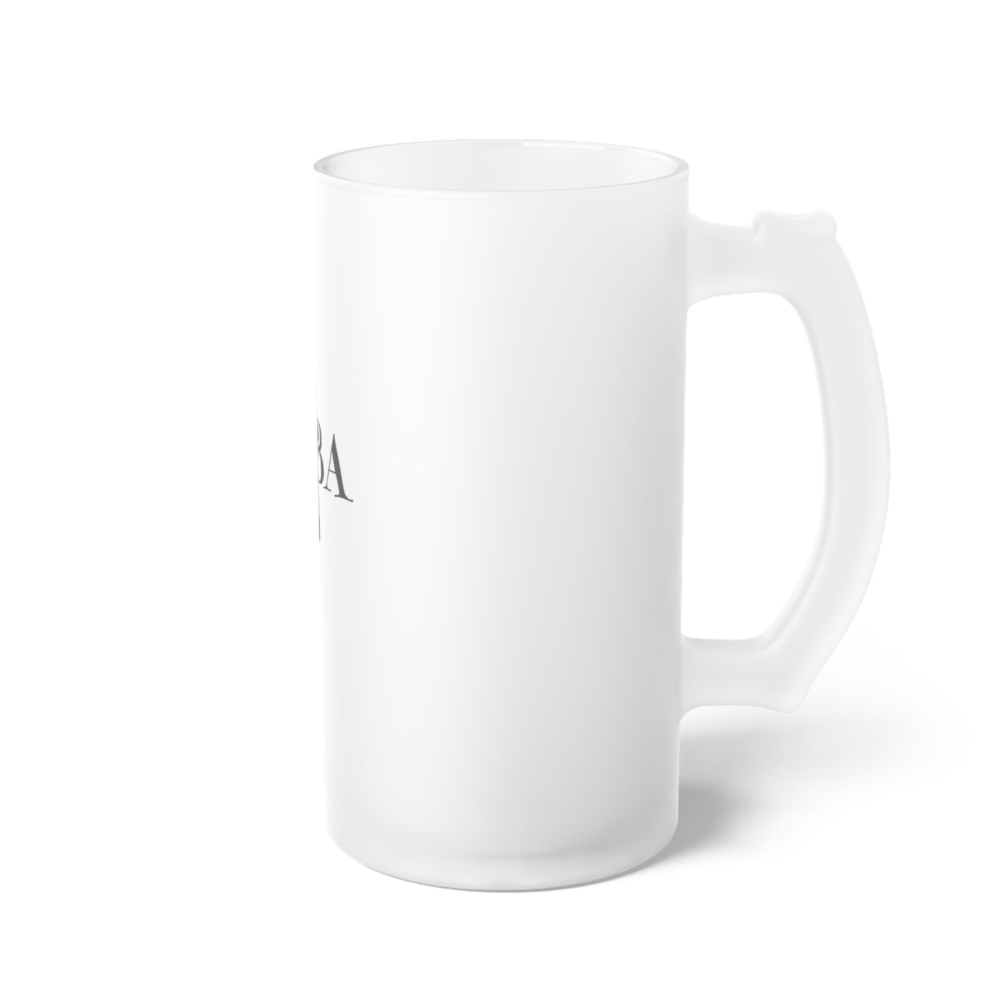 "Tuba" Frosted Glass Beer Mug