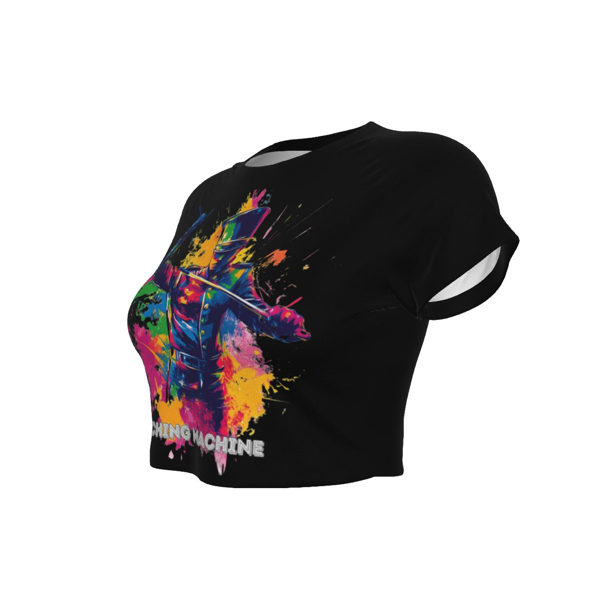 Women's "Marching Machine" Raglan Cropped T-shirt