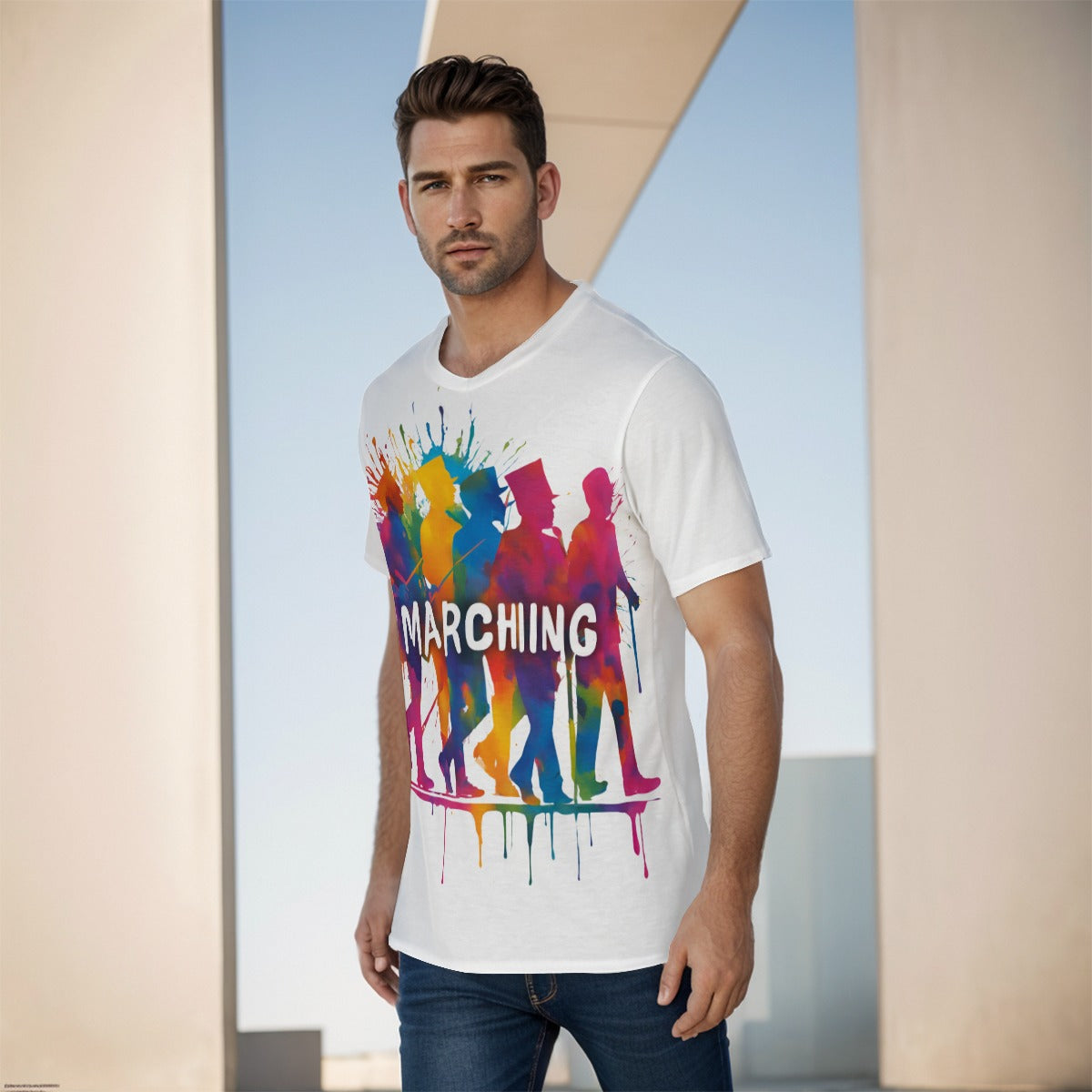 Men's "Marching" O-Neck T-Shirt