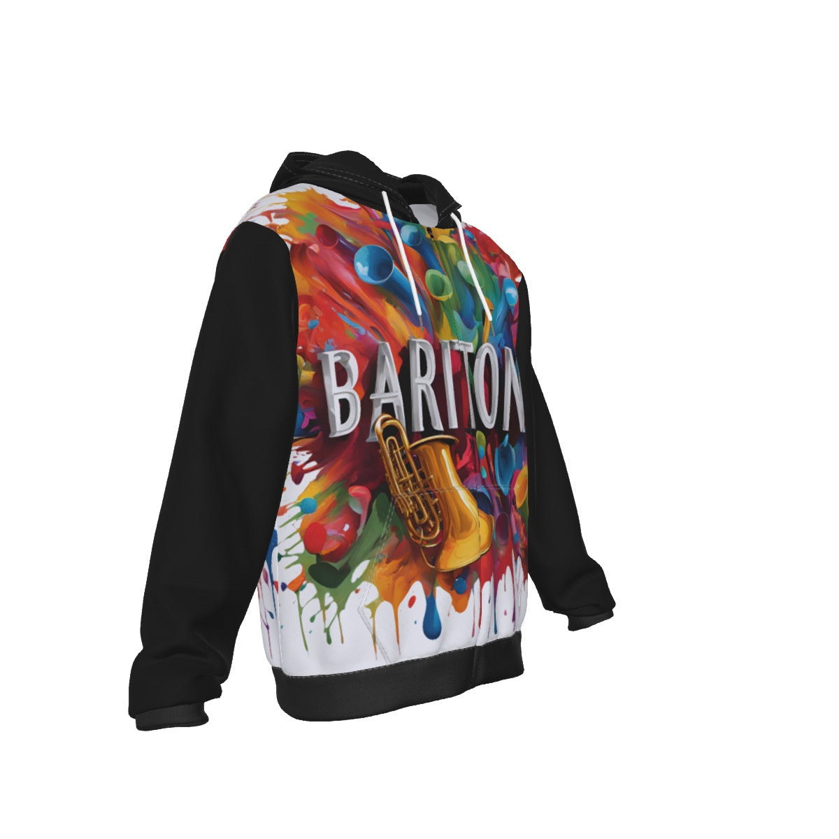 Unisex "Baritone" Zip Up Hoodie With Pocket