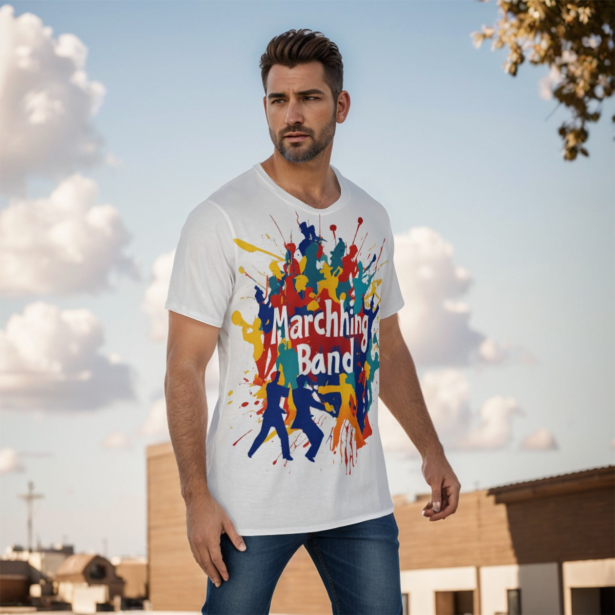 Men's "Marching Band" O-Neck T-Shirt