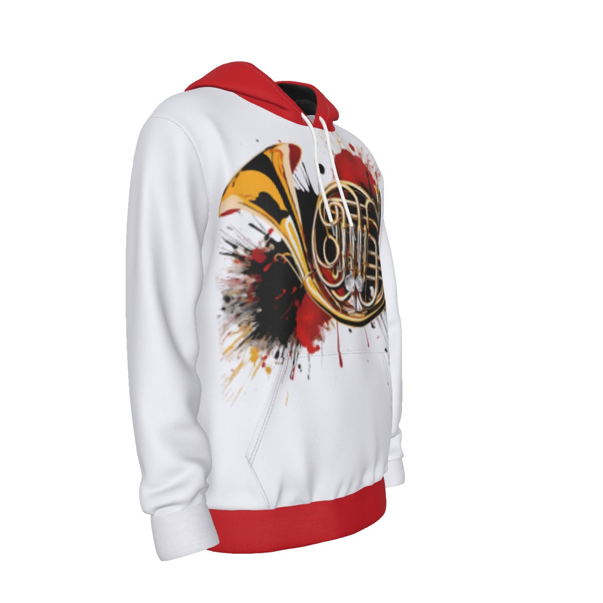 "French Horn" Men's Pullover Hoodie