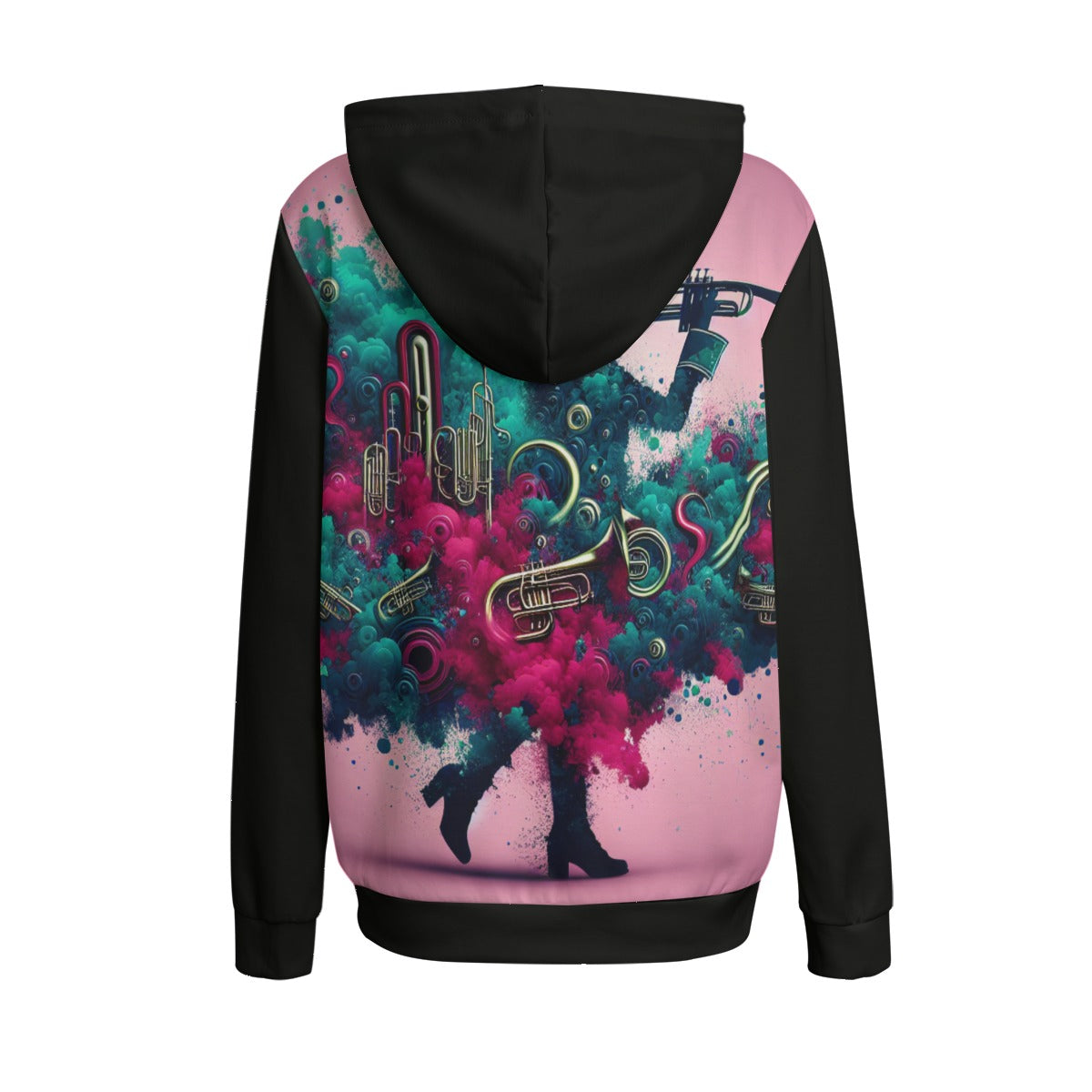 Splash Paint Trumpet Women's Pullover Hoodie