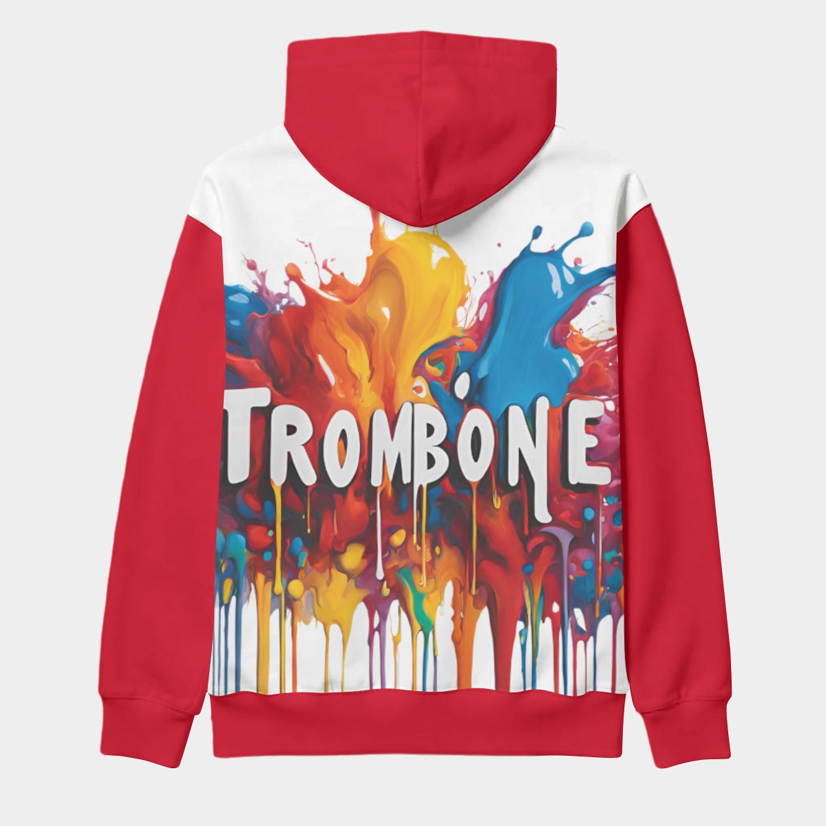 Men's "Trombone" Splash Color Thicken Pullover Hoodie