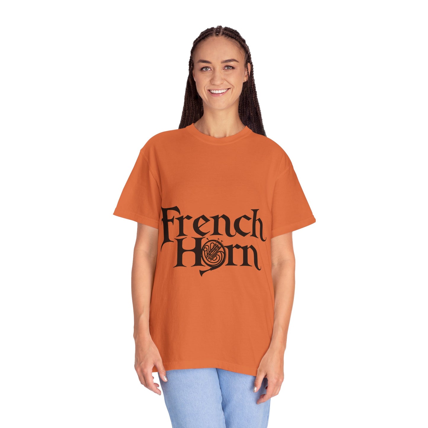 "French Horn" Unisex Garment-Dyed T-shirt