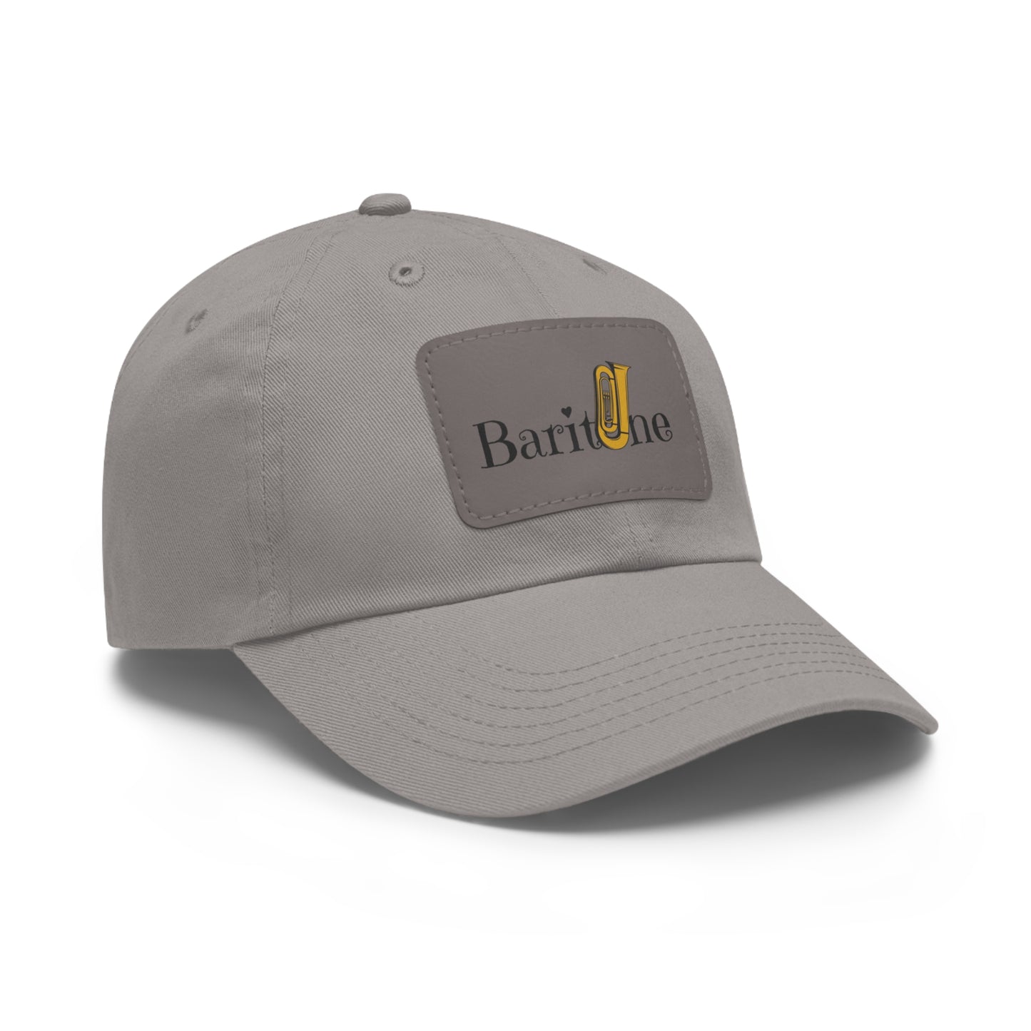 "Baritone" Dad Hat with Leather Patch (Rectangle)