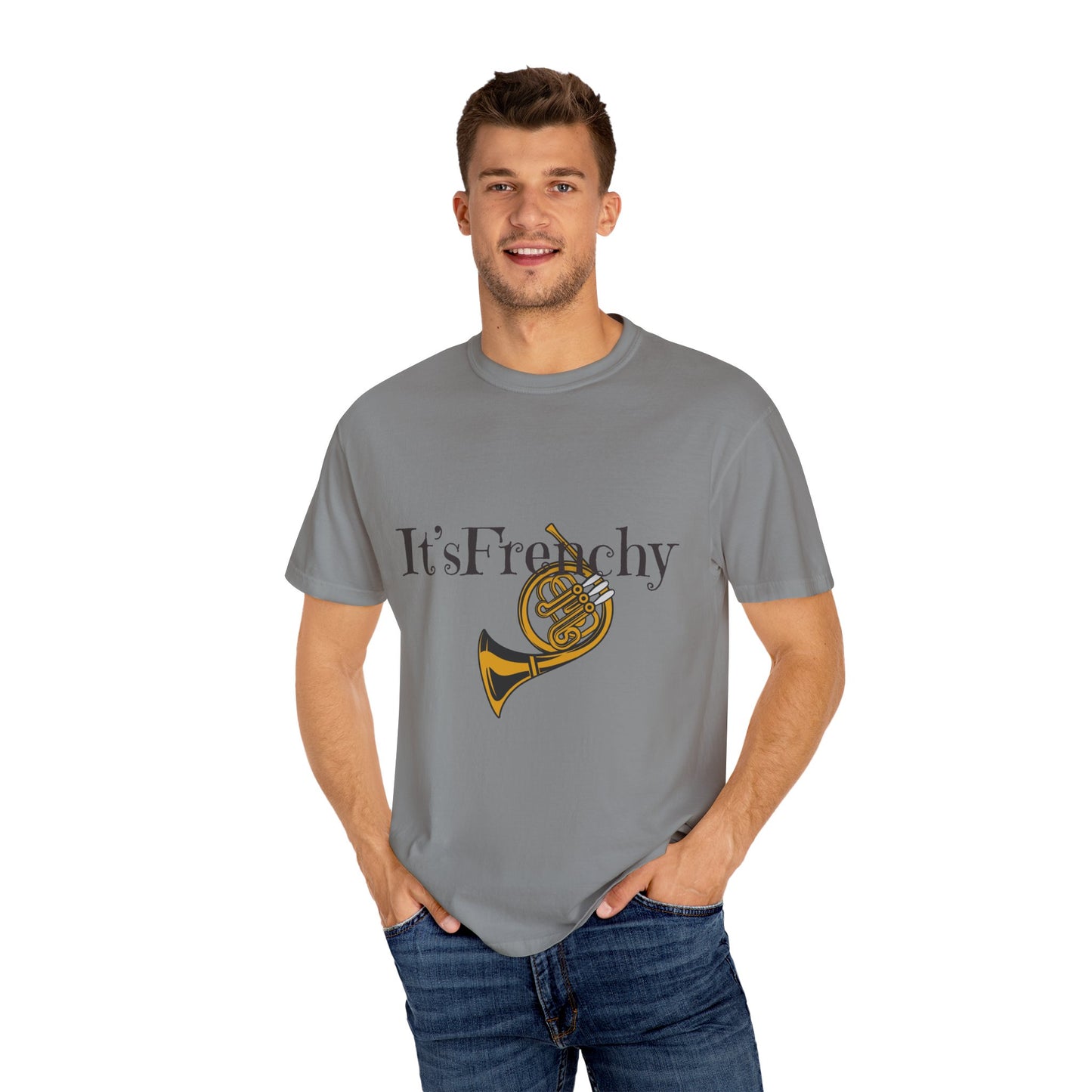 "French Horn" Unisex Garment-Dyed T-shirt