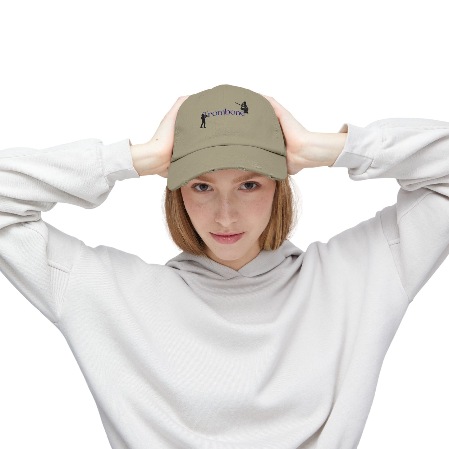 Unisex Distressed Trombone Cap