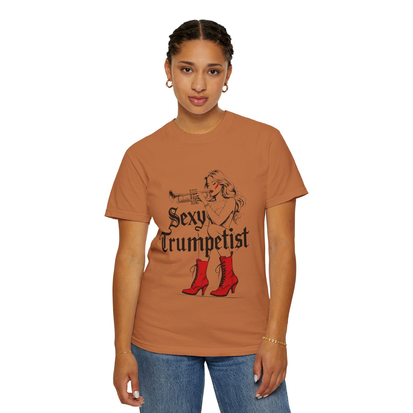 "Sexy Trumpetist" Unisex Garment-Dyed T-shirt
