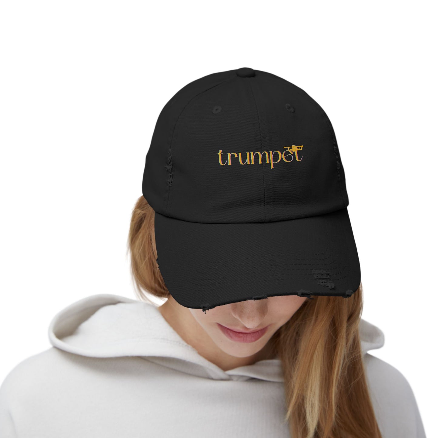 Unisex Distressed Trumpet Cap