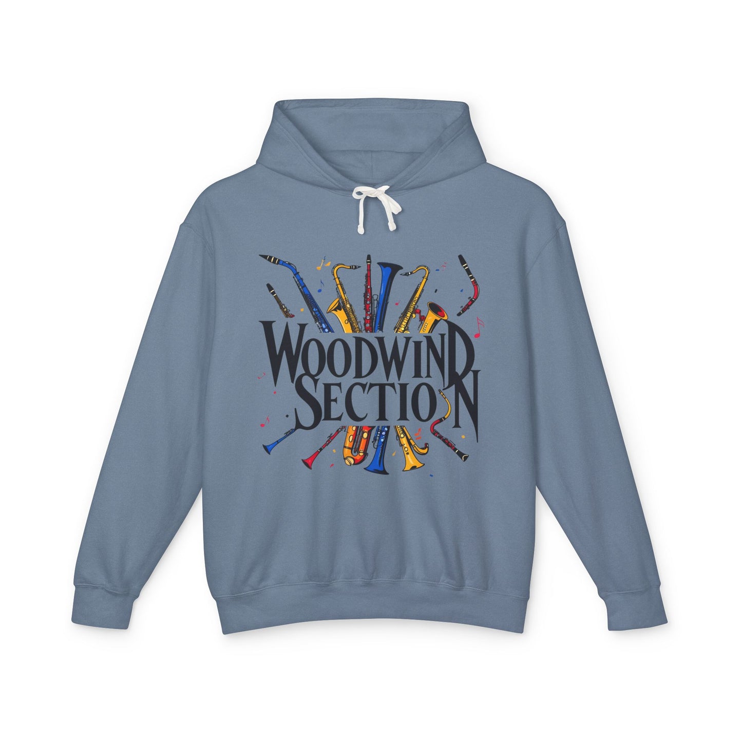 "Woodwind Section" Hooded Unisex Lightweight Sweatshirt