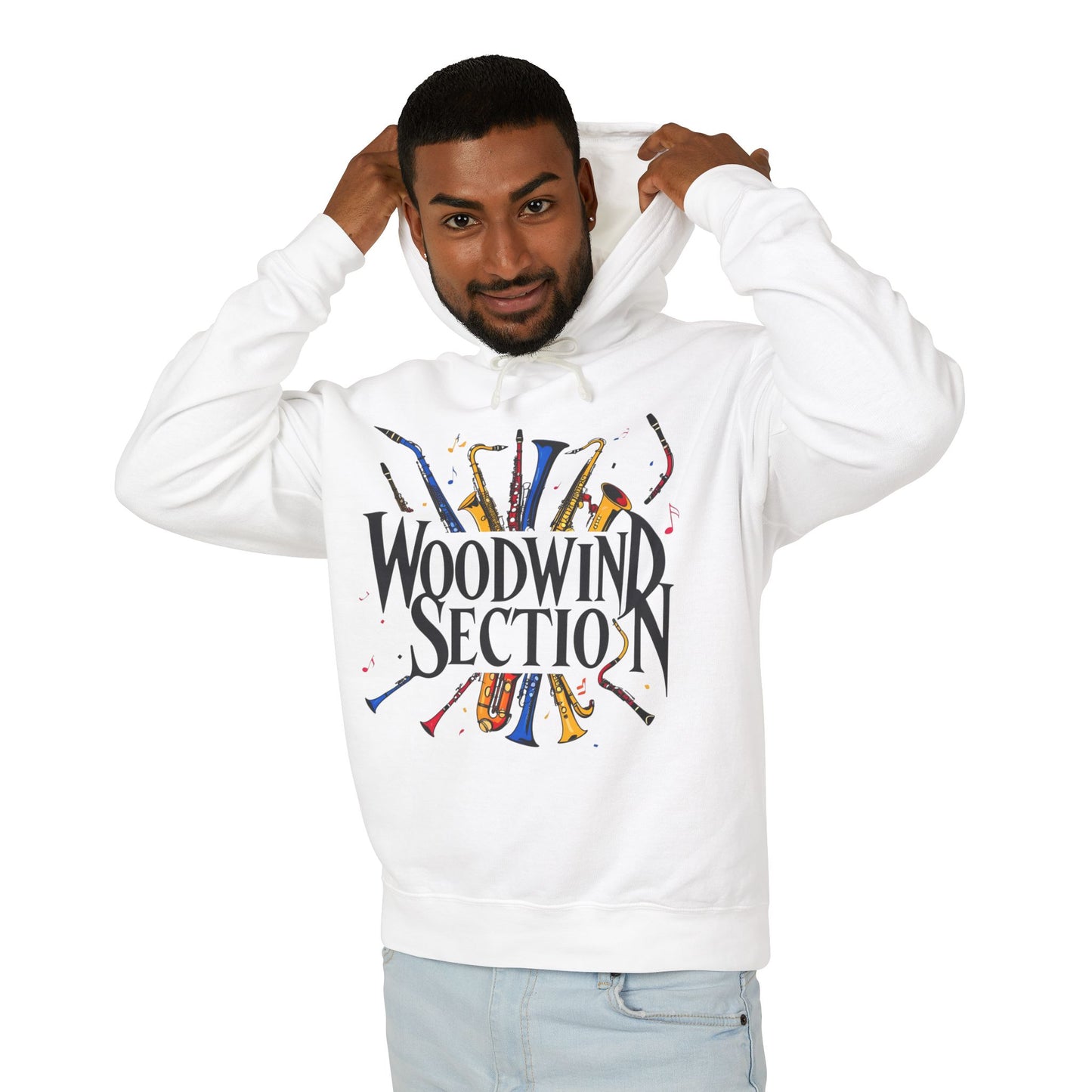 "Woodwind Section" Hooded Unisex Lightweight Sweatshirt