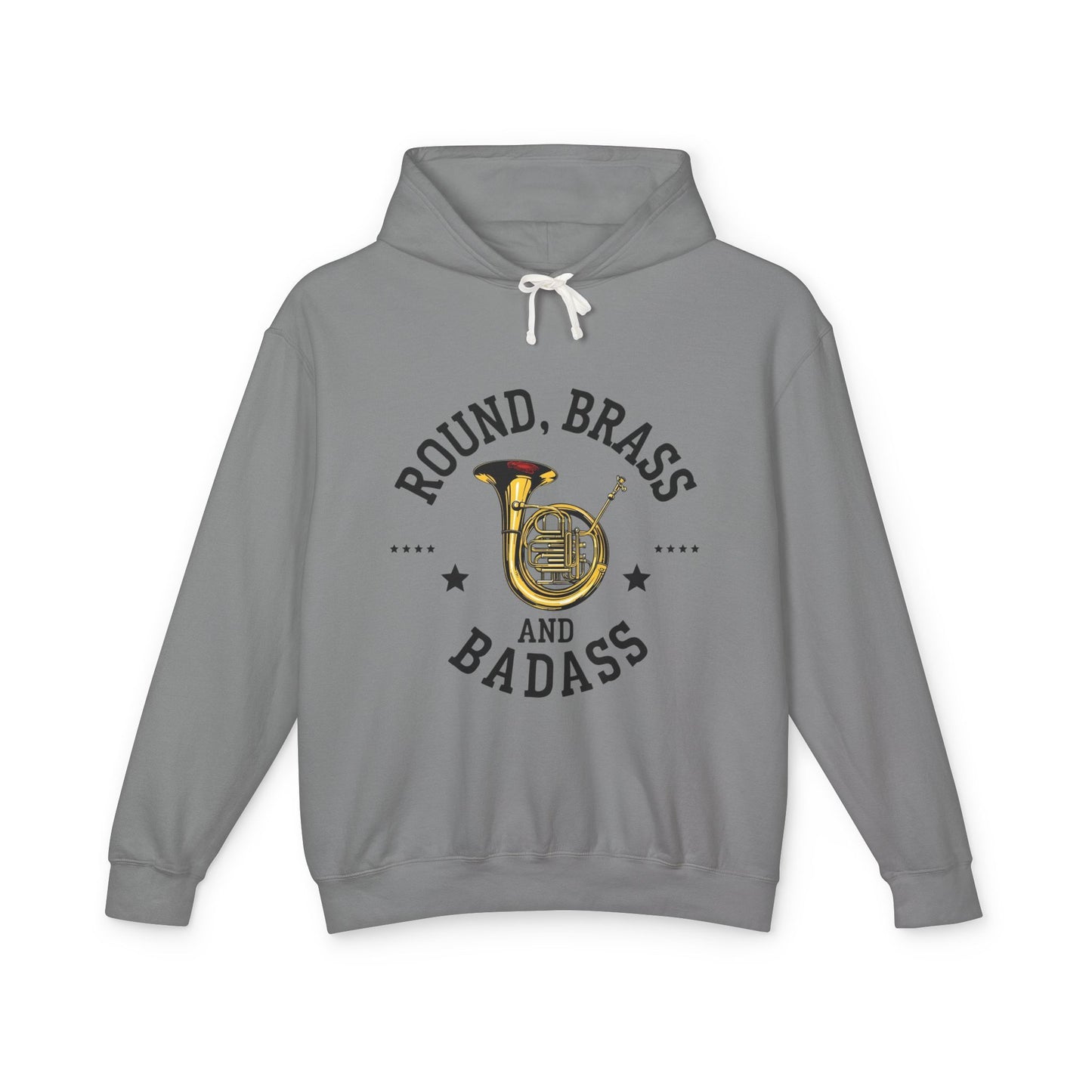"French Horn" Round, Brass and Badass Unisex Lightweight Hoodie