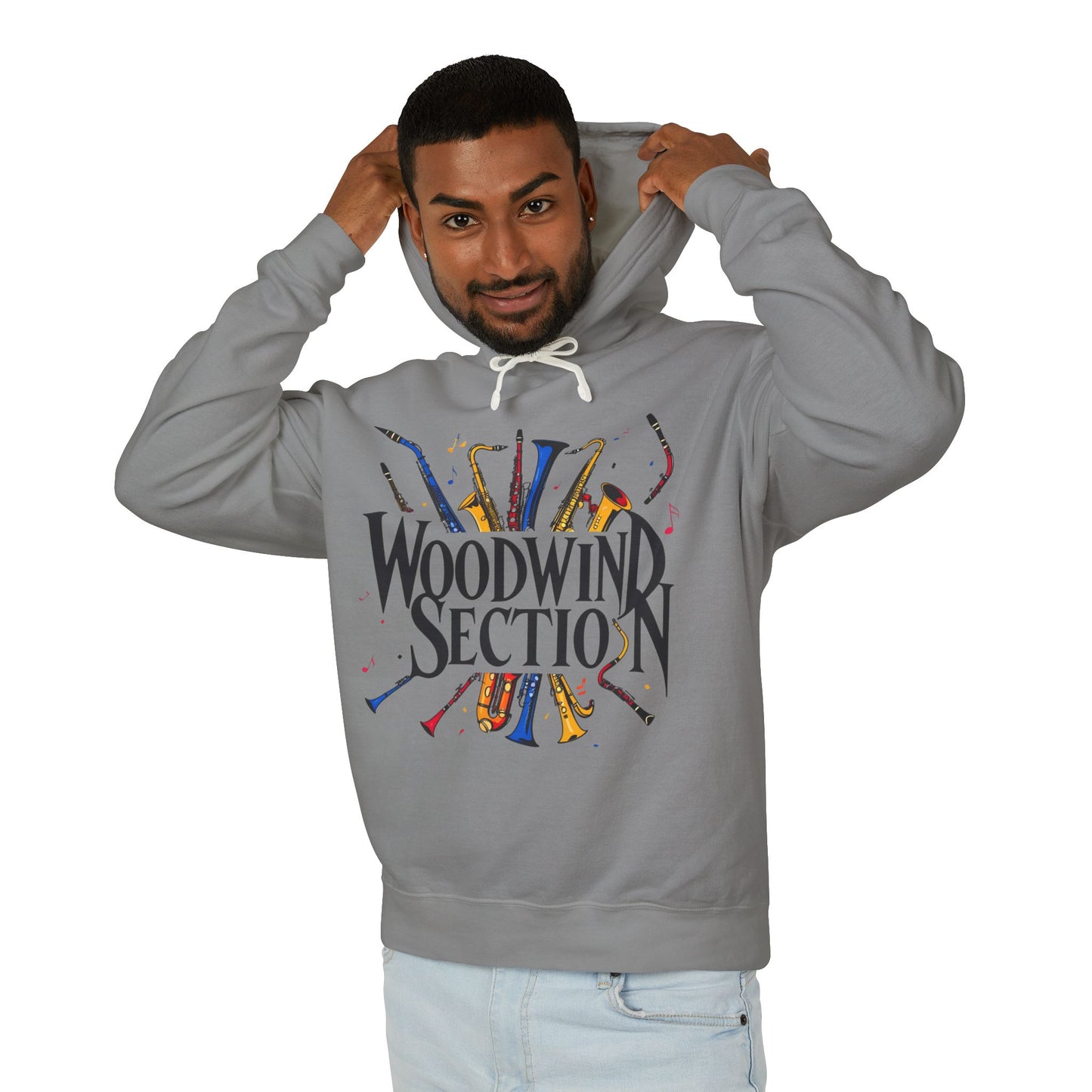 "Woodwind Section" Hooded Unisex Lightweight Sweatshirt
