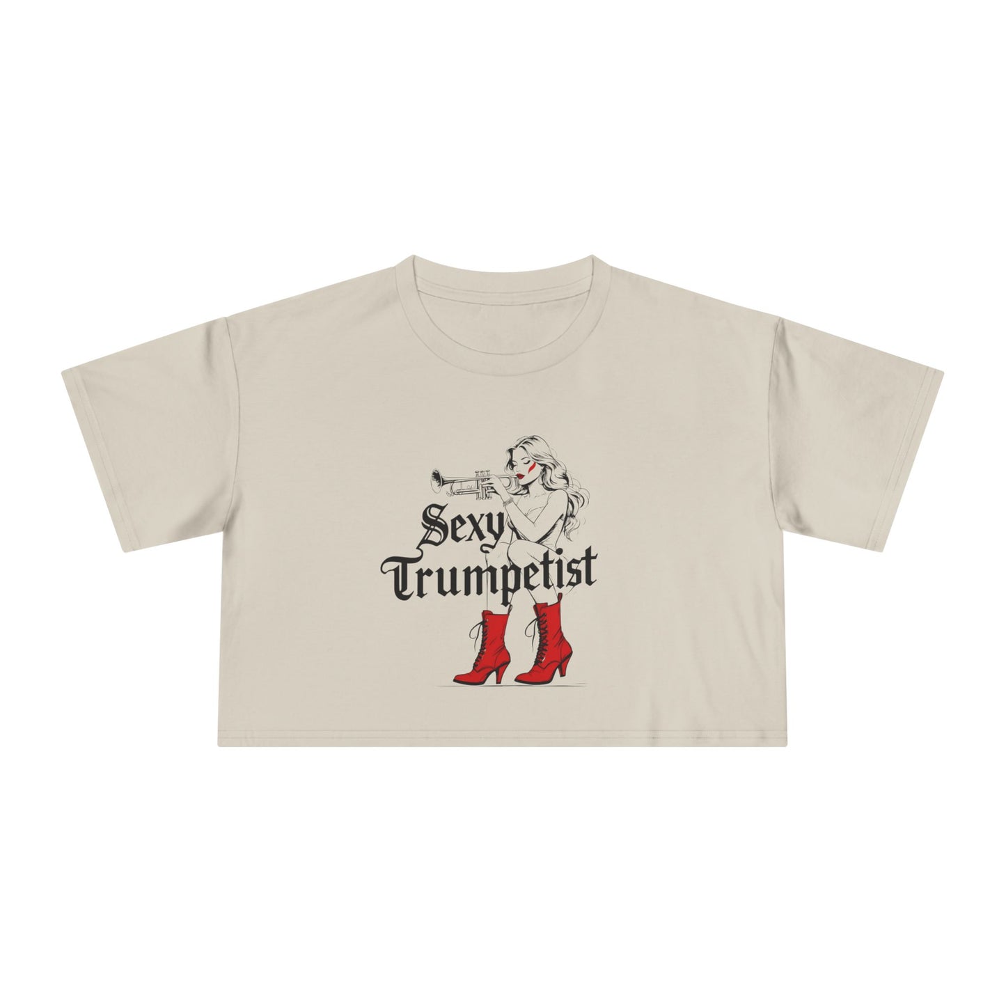 "Sexy Trumpetist" Women's Crop Tee