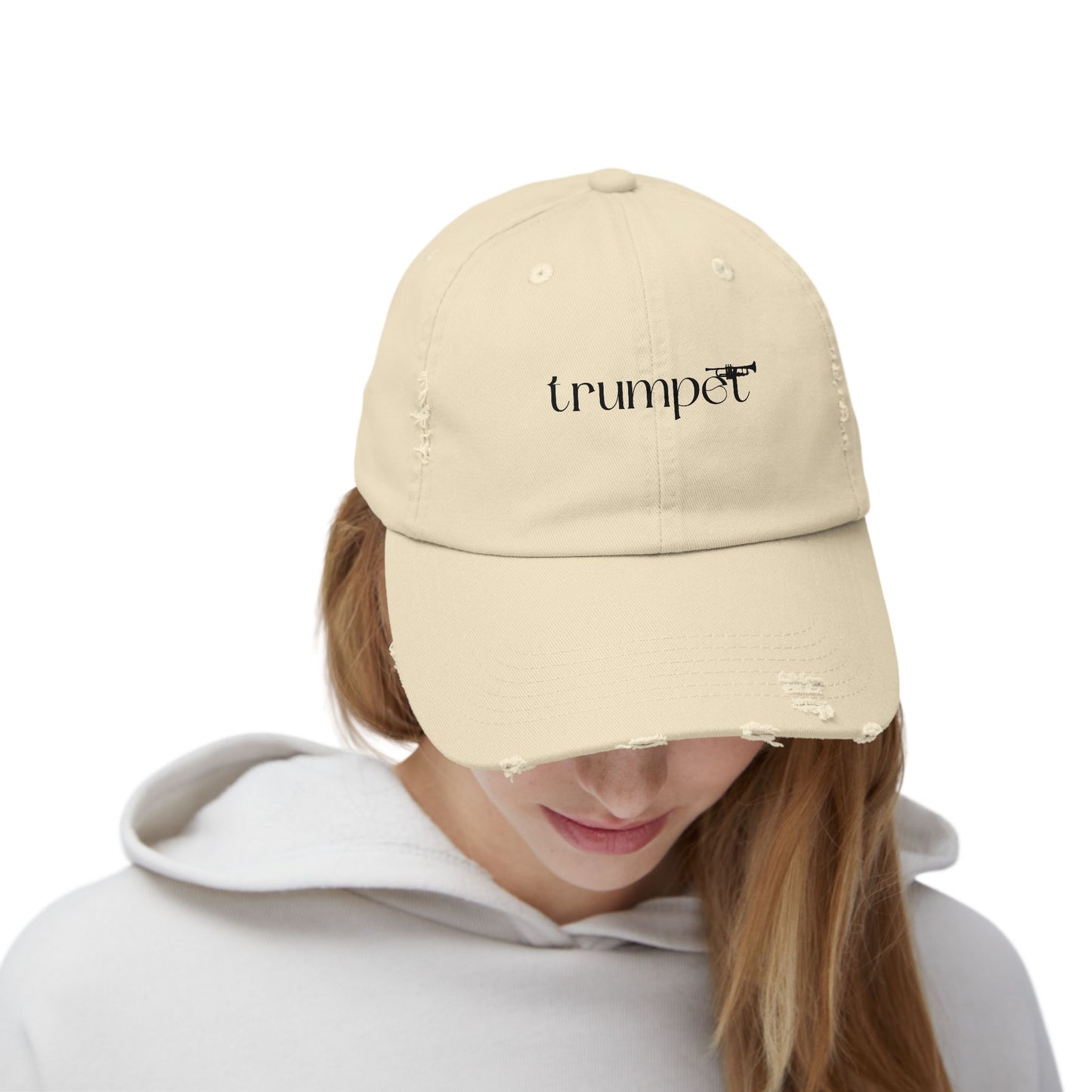 Unisex "Trumpet" Distressed Cap