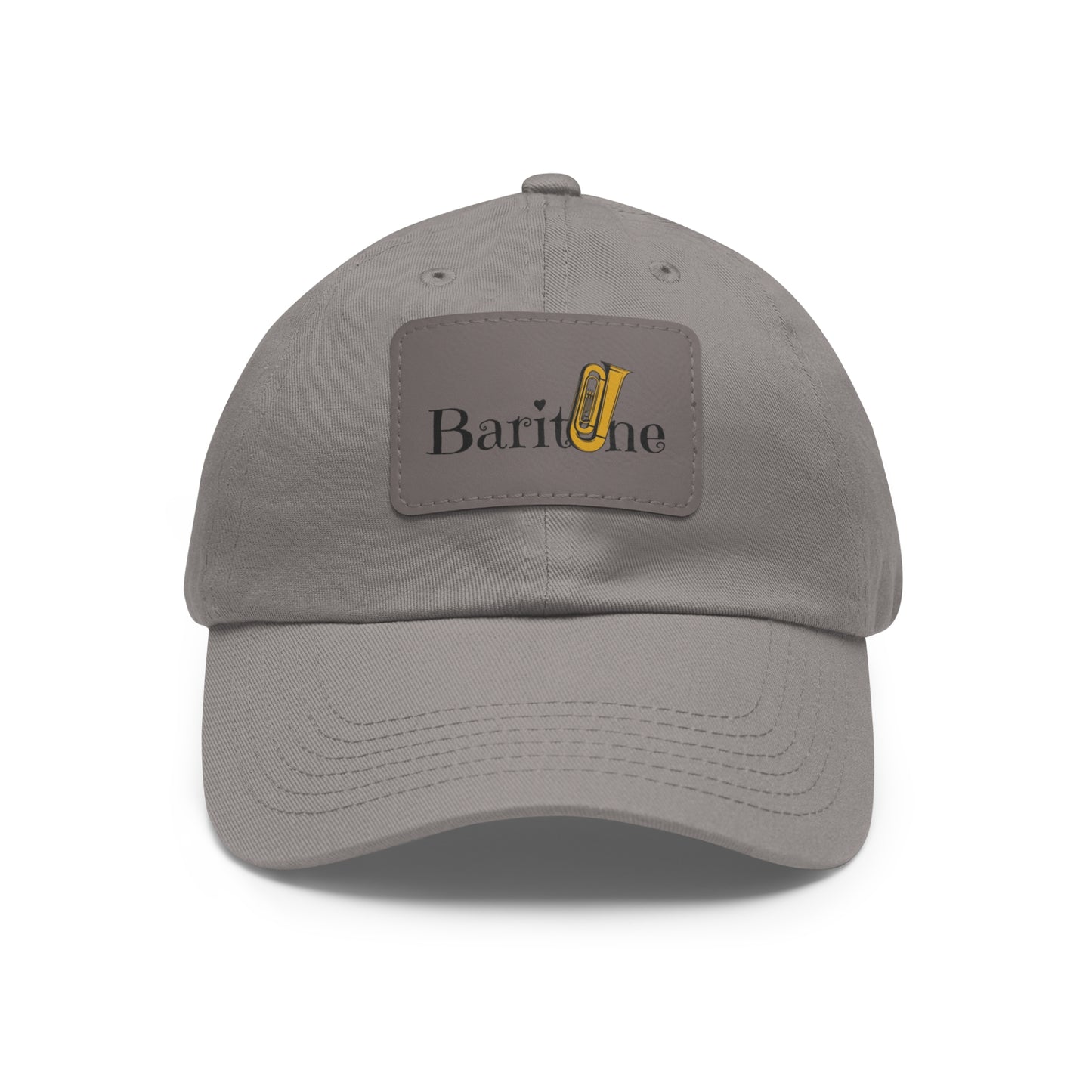 "Baritone" Dad Hat with Leather Patch (Rectangle)