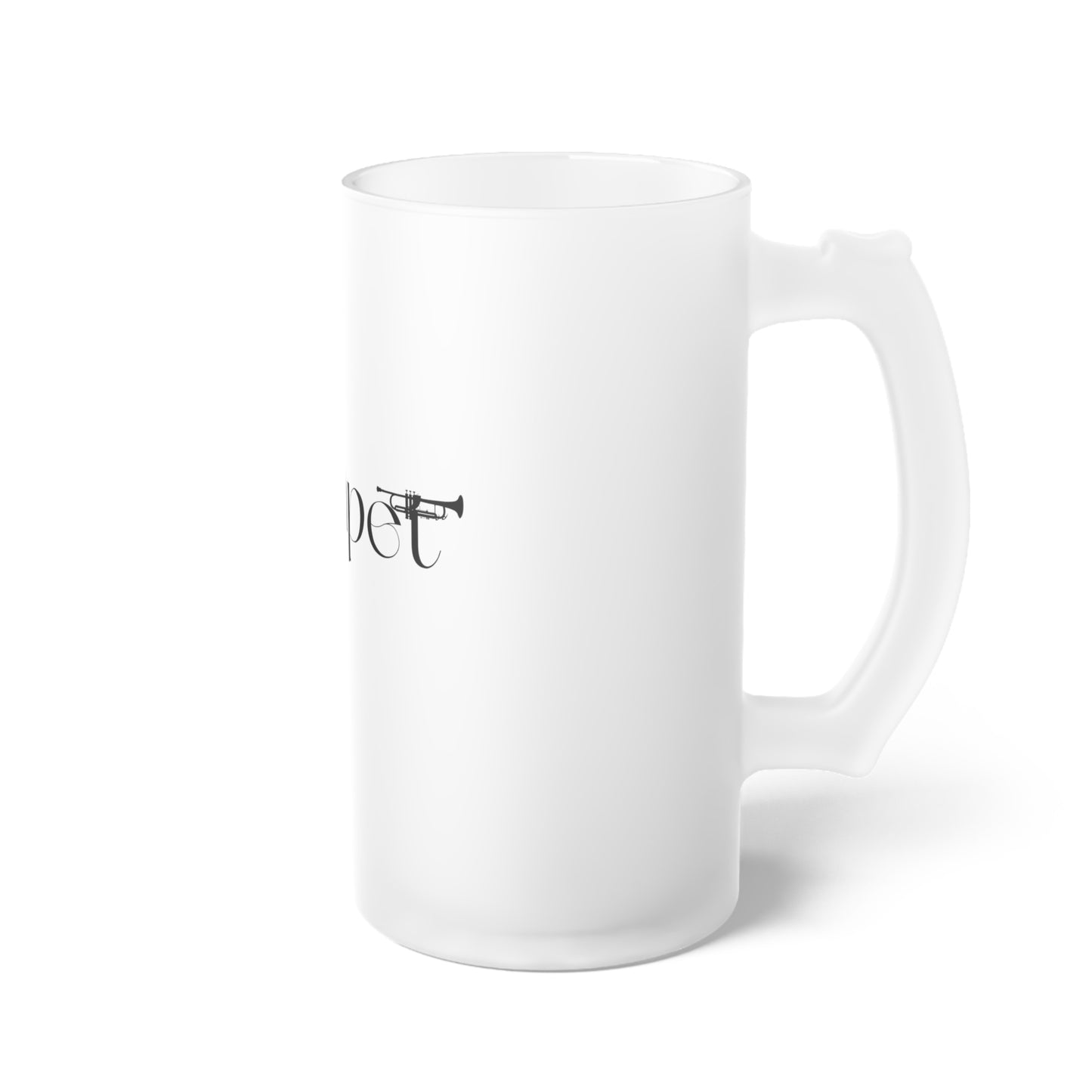 "Trumpet" Frosted Glass Beer Mug