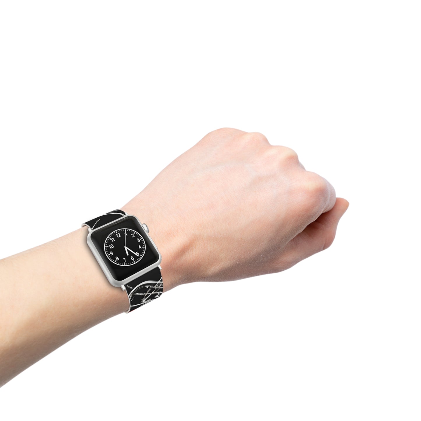 "Red and Silver Brass" Watch Band for Apple Watch