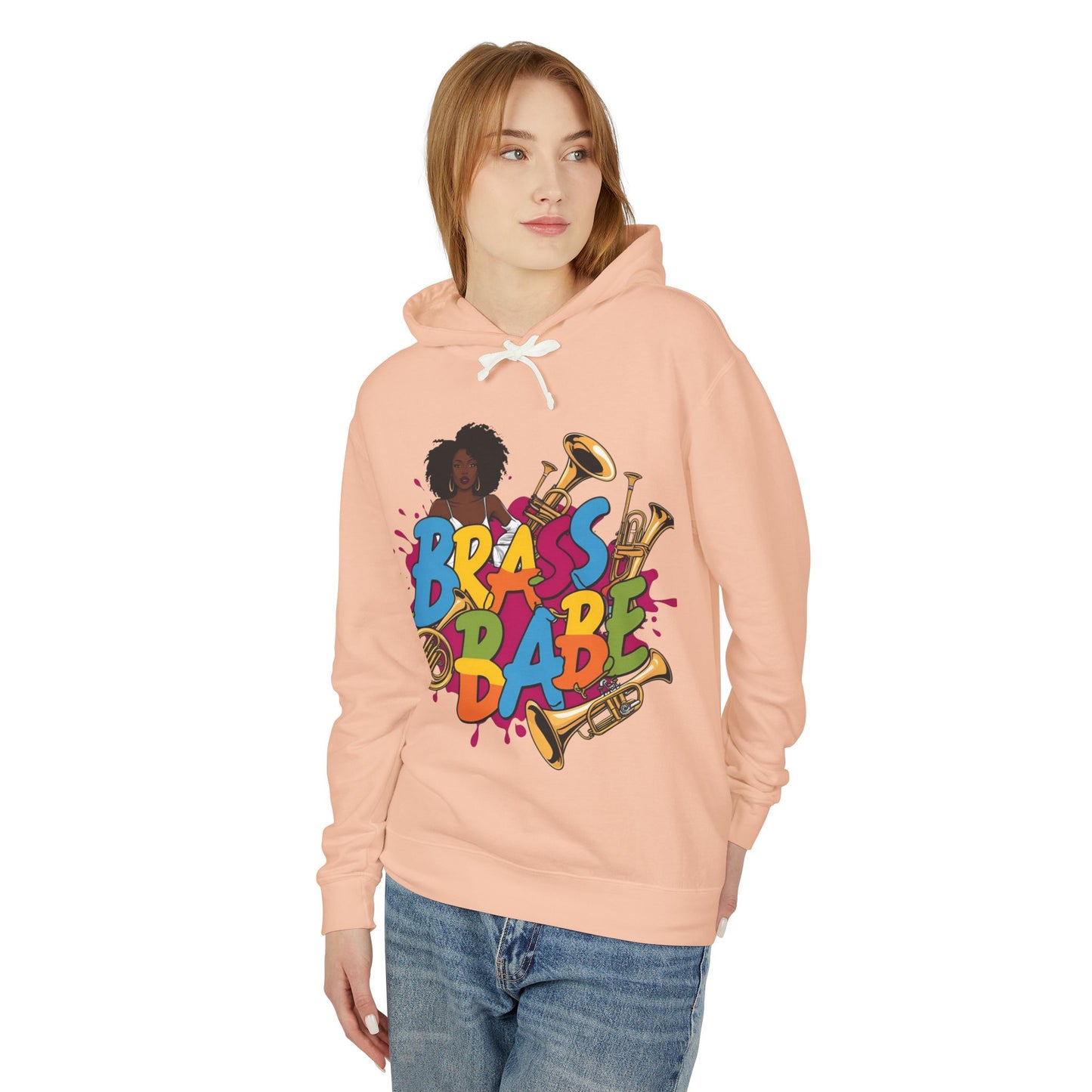Unisex "Brass Babe" Lightweight Hooded Sweatshirt