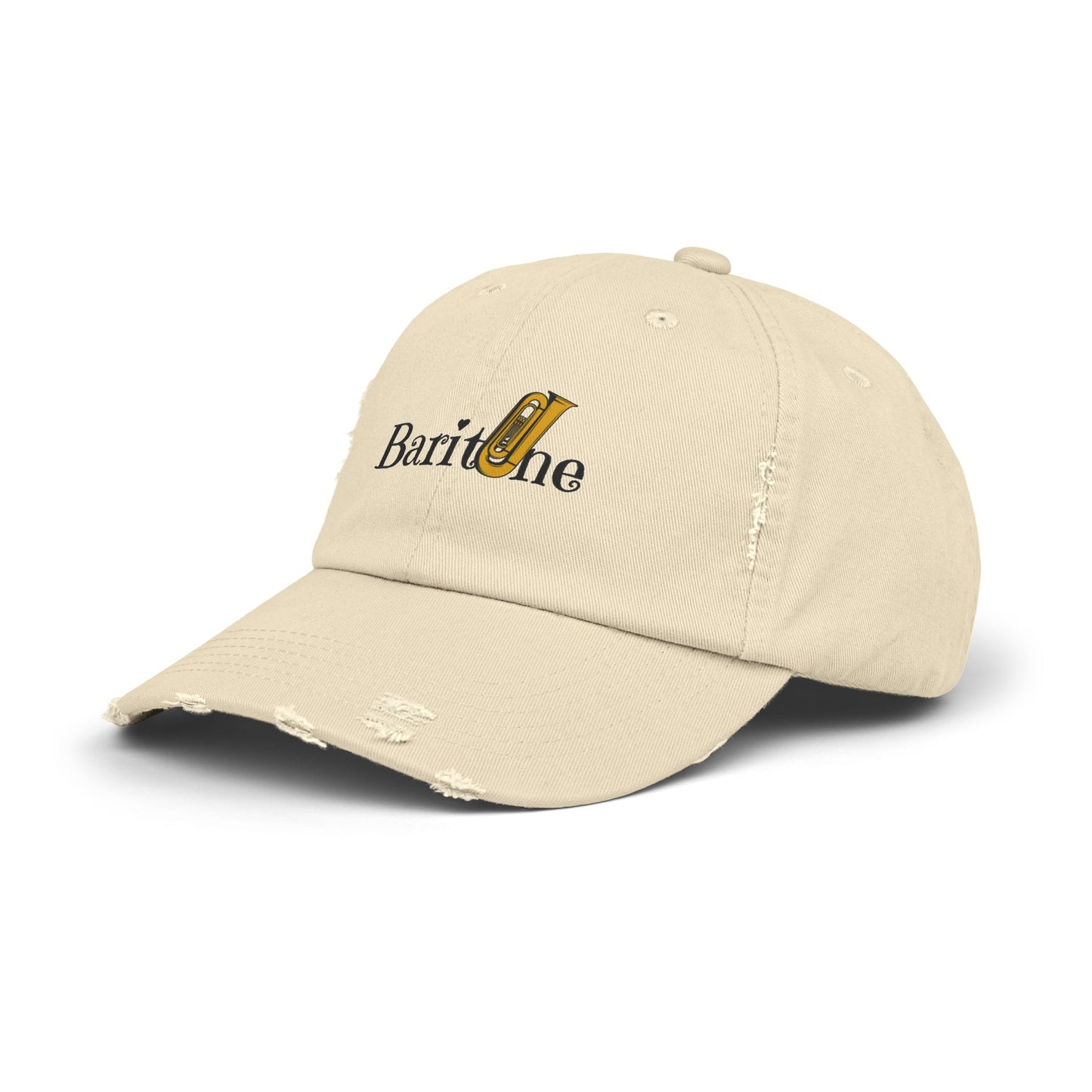 Unisex "Baritone" Distressed Cap