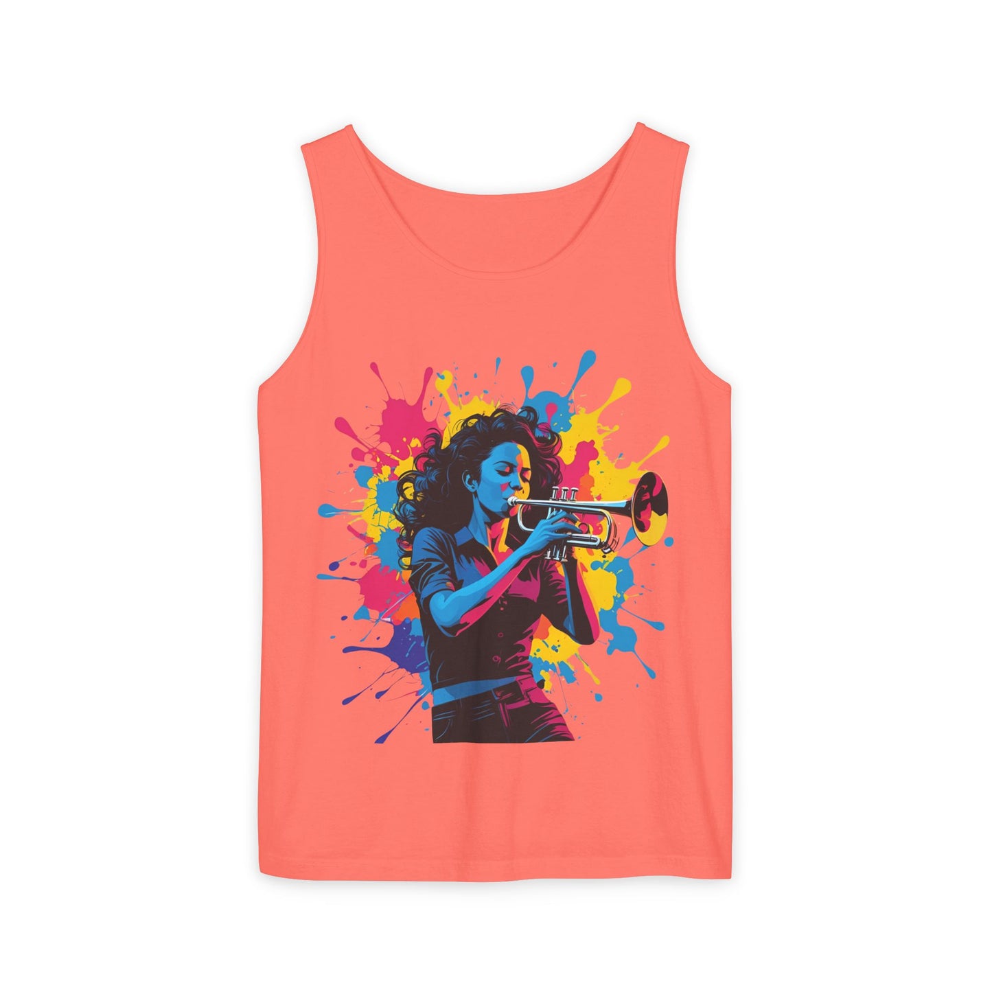 Vibrant Trumpet Musician Tank Top