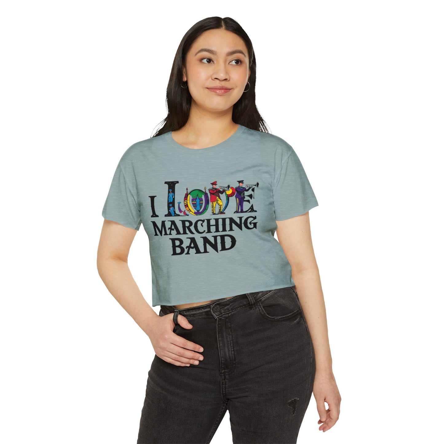 "I Love Marching Band" Festival Crop Top