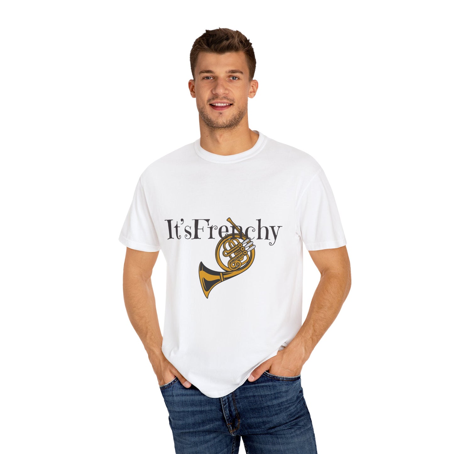 "French Horn" Unisex Garment-Dyed T-shirt